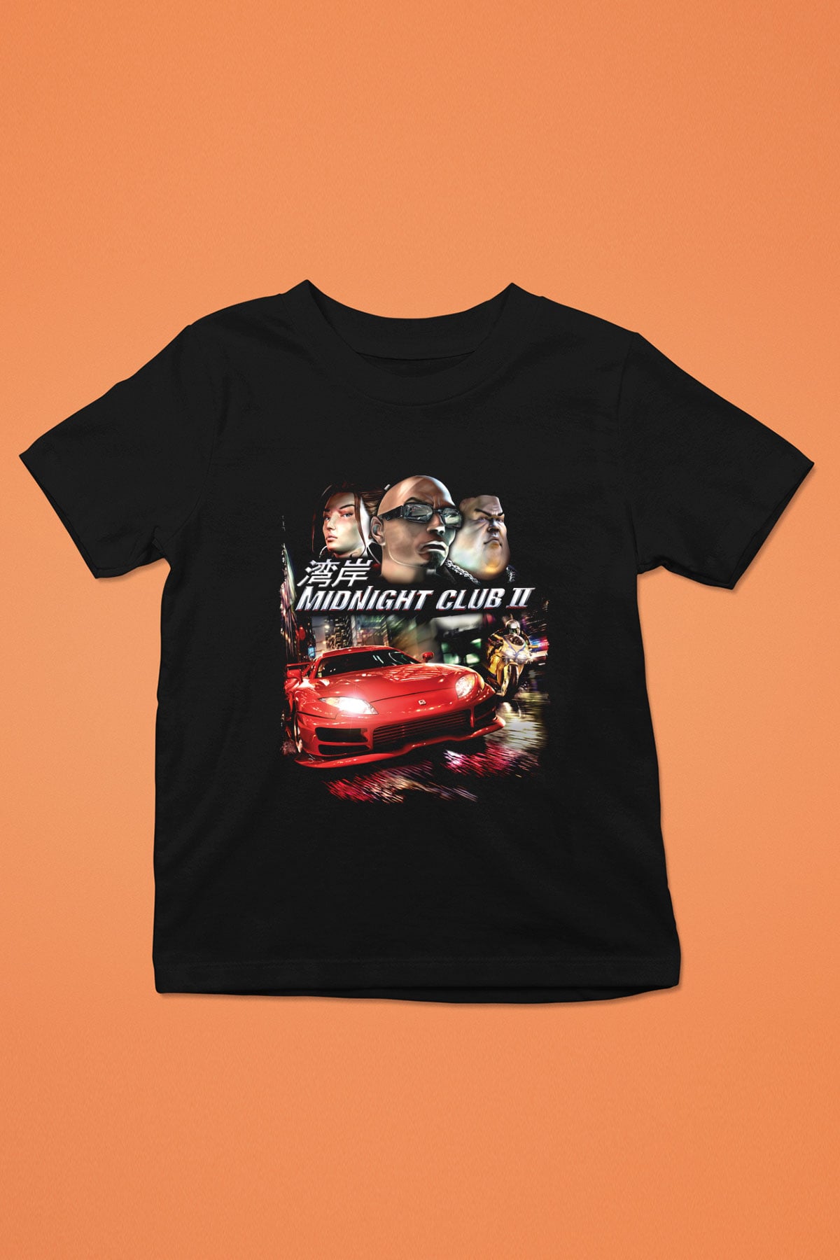 Midnight Club Siyah Unisex Çocuk Tişört