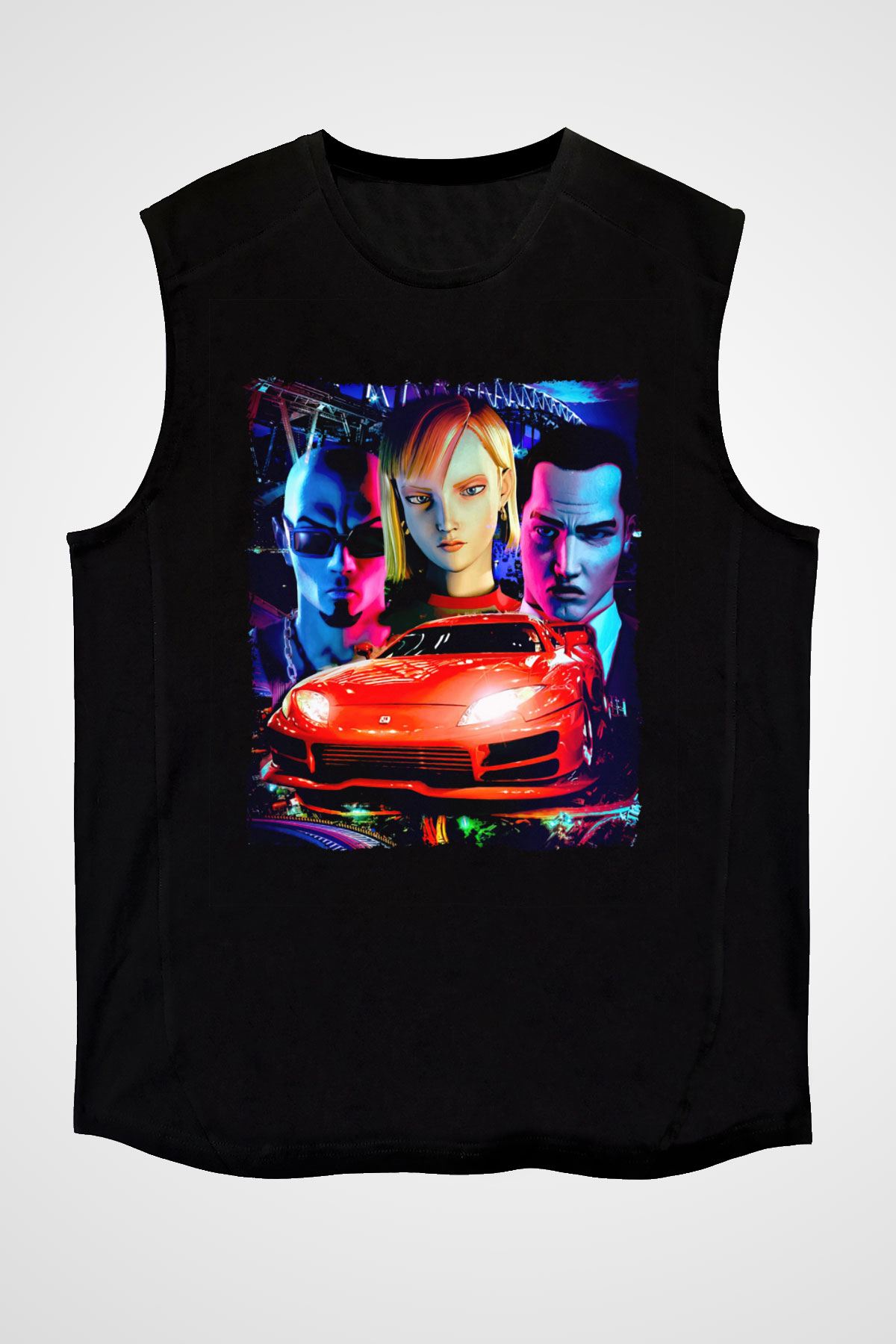Midnight Club Siyah Unisex Kolsuz Tişört