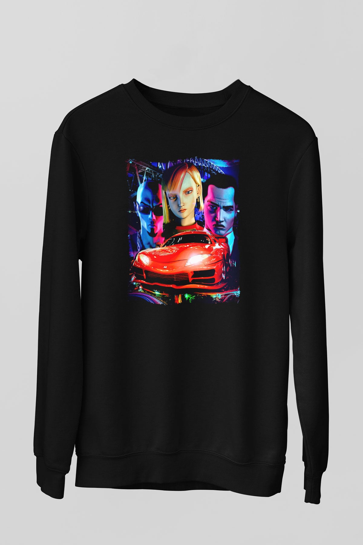 Midnight Club Siyah Unisex Sweatshirt
