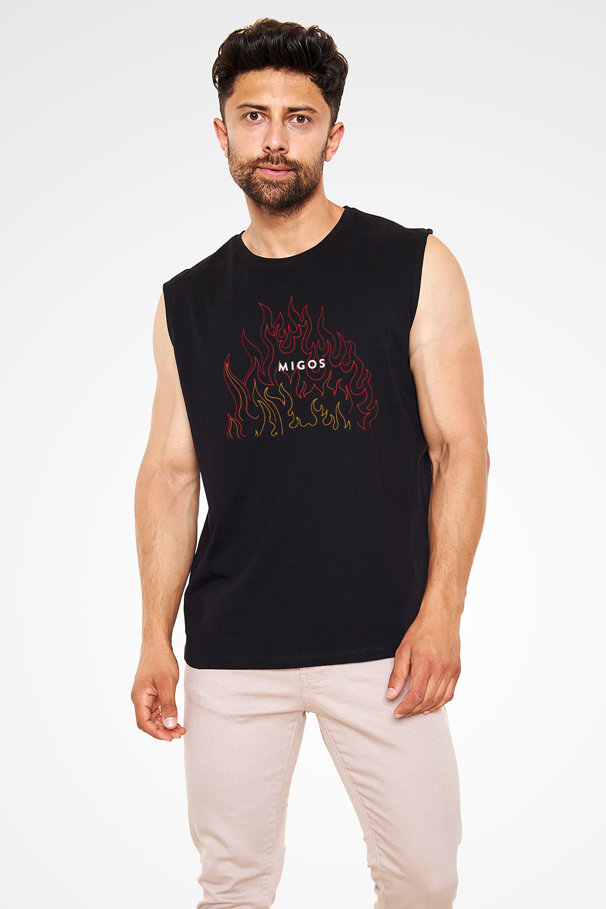 Migos Siyah Unisex Kolsuz Tişört