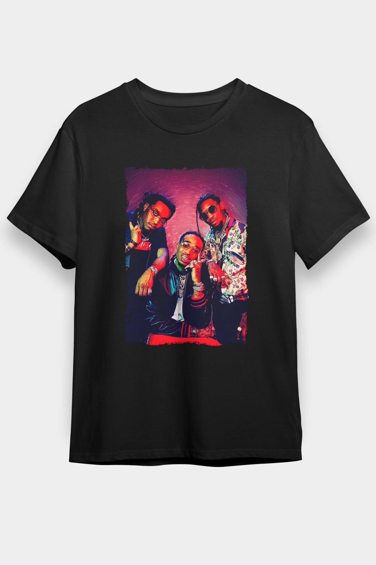 Migos Siyah Unisex Tişört T-Shirt - TişörtFabrikası