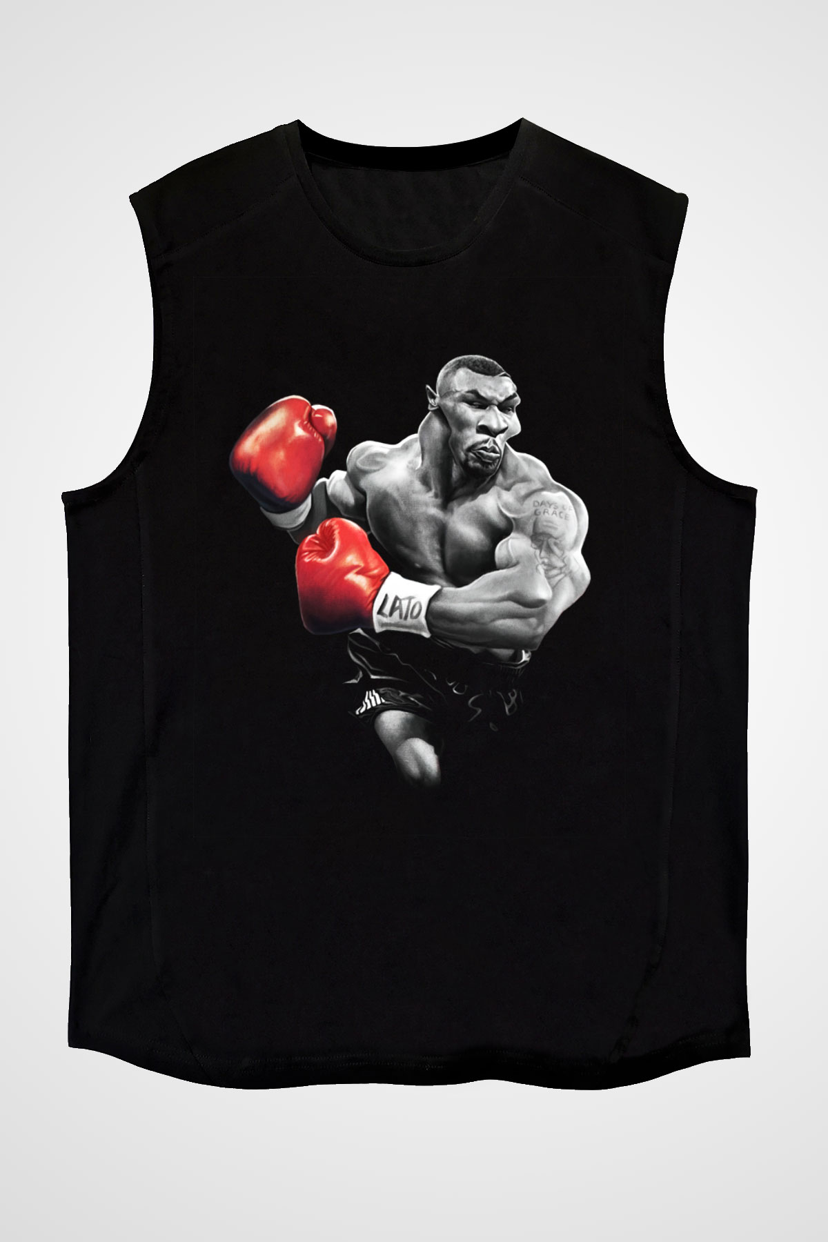 Mike Tyson Siyah Unisex Kolsuz Tişört