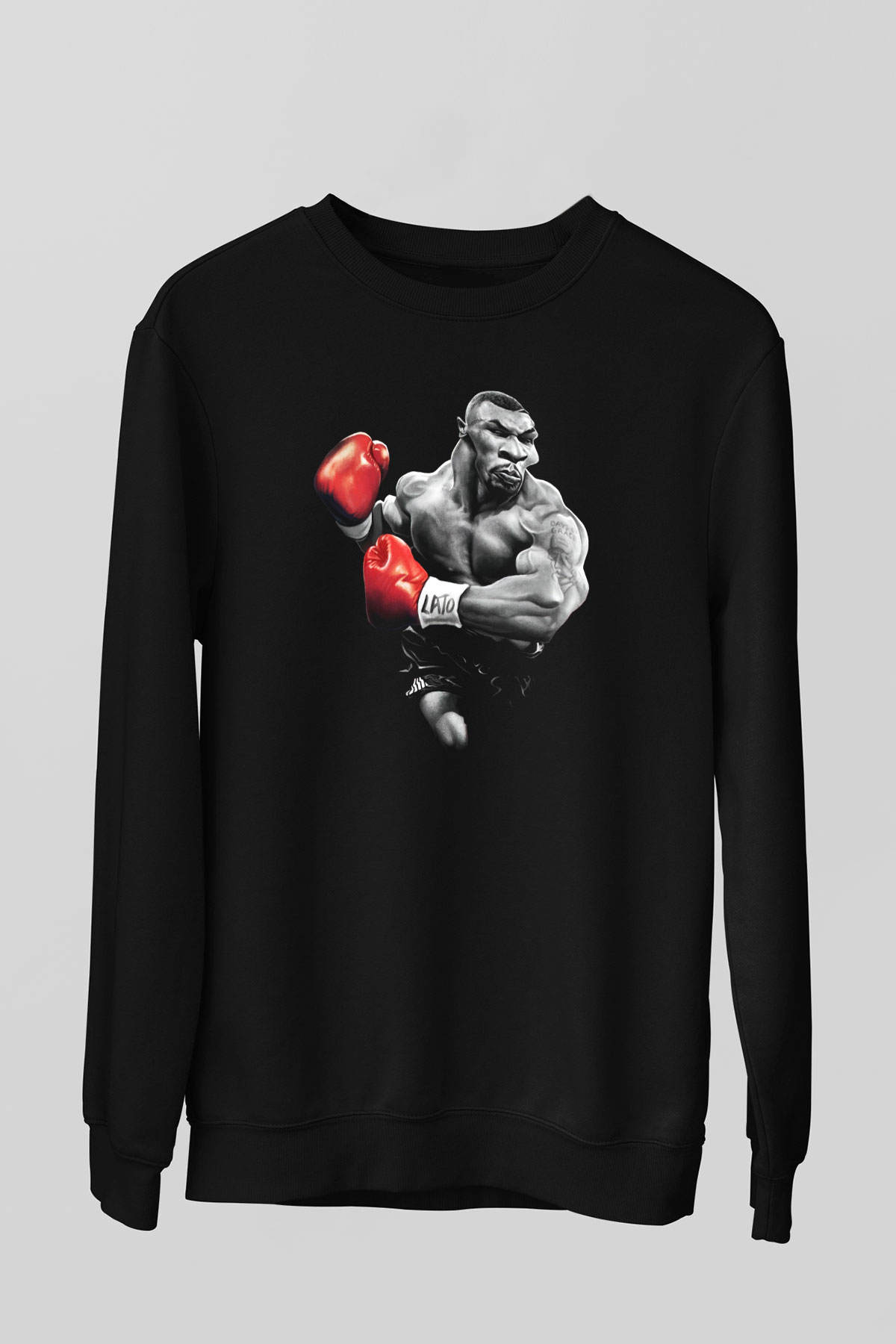 Mike Tyson Siyah Unisex Sweatshirt