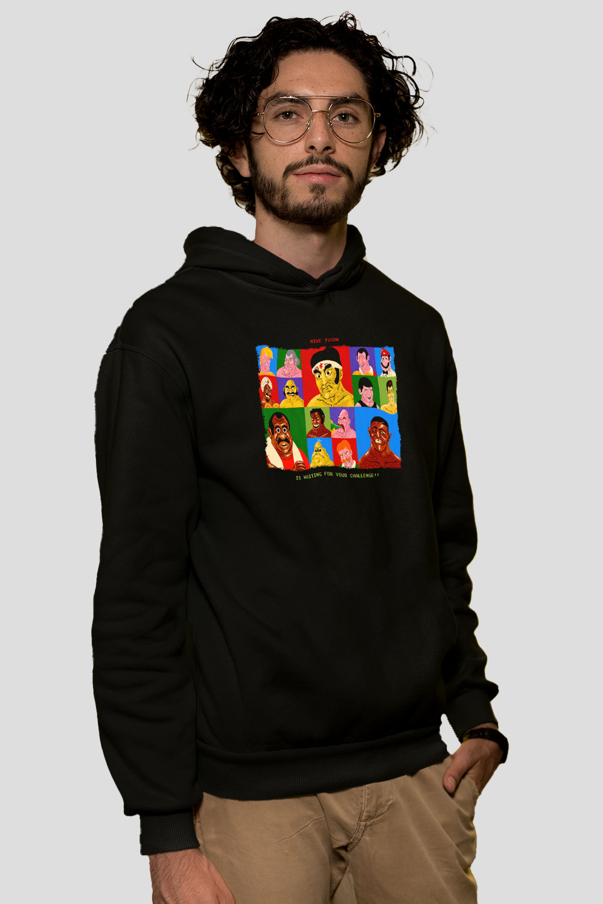 Mike Tyson's Punch-Out! Siyah Unisex Hoodie