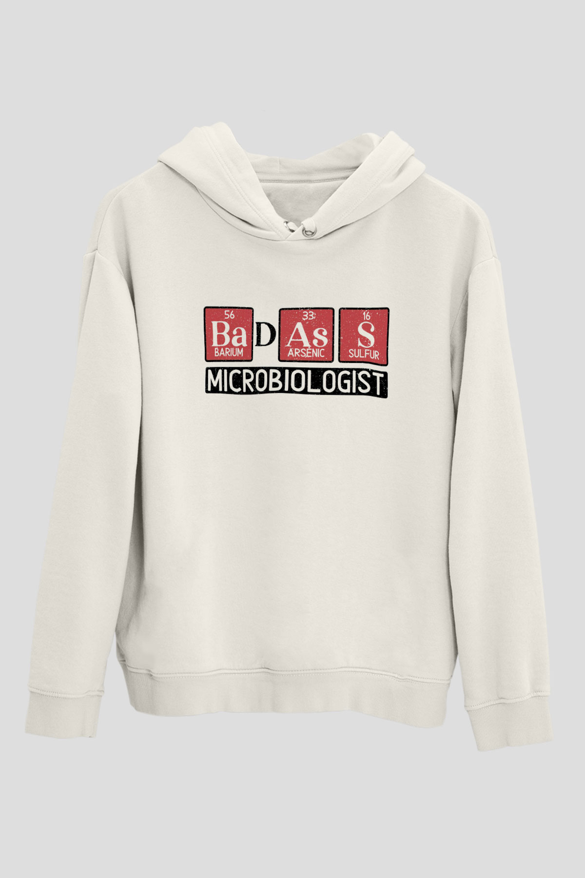 Mikrobiyolog Beyaz Unisex Kapüşonlu Sweatshirt