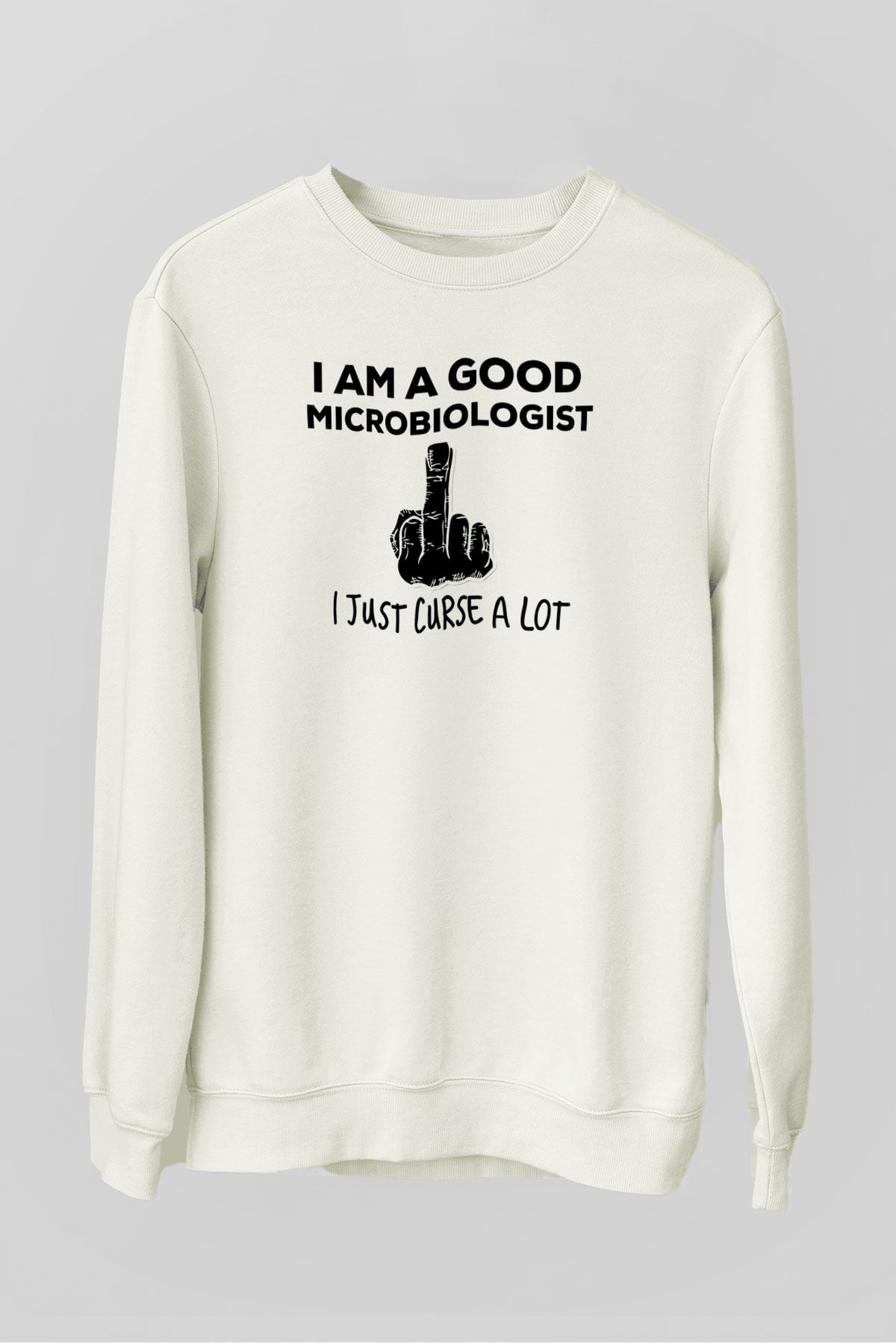 Mikrobiyolog Beyaz Unisex Sweatshirt