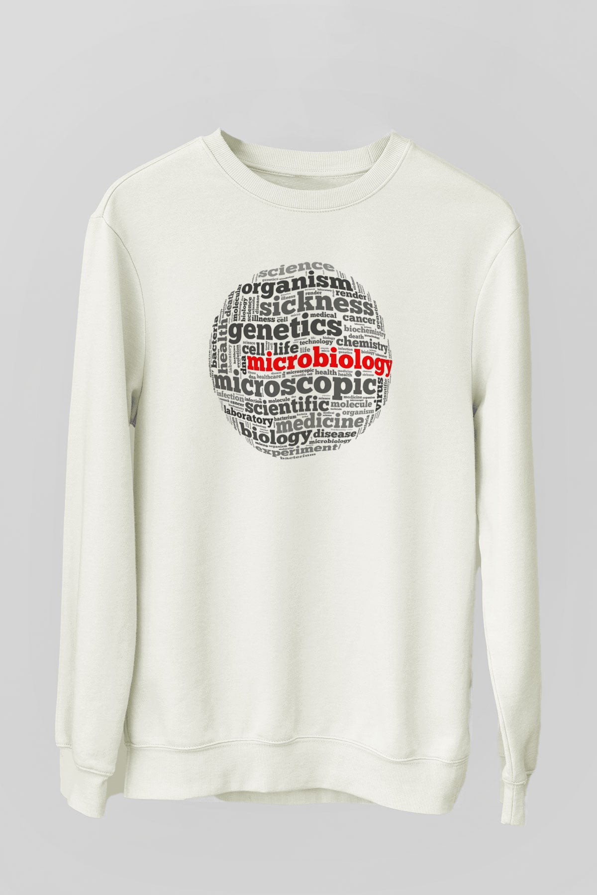 Mikrobiyolog Beyaz Unisex Sweatshirt