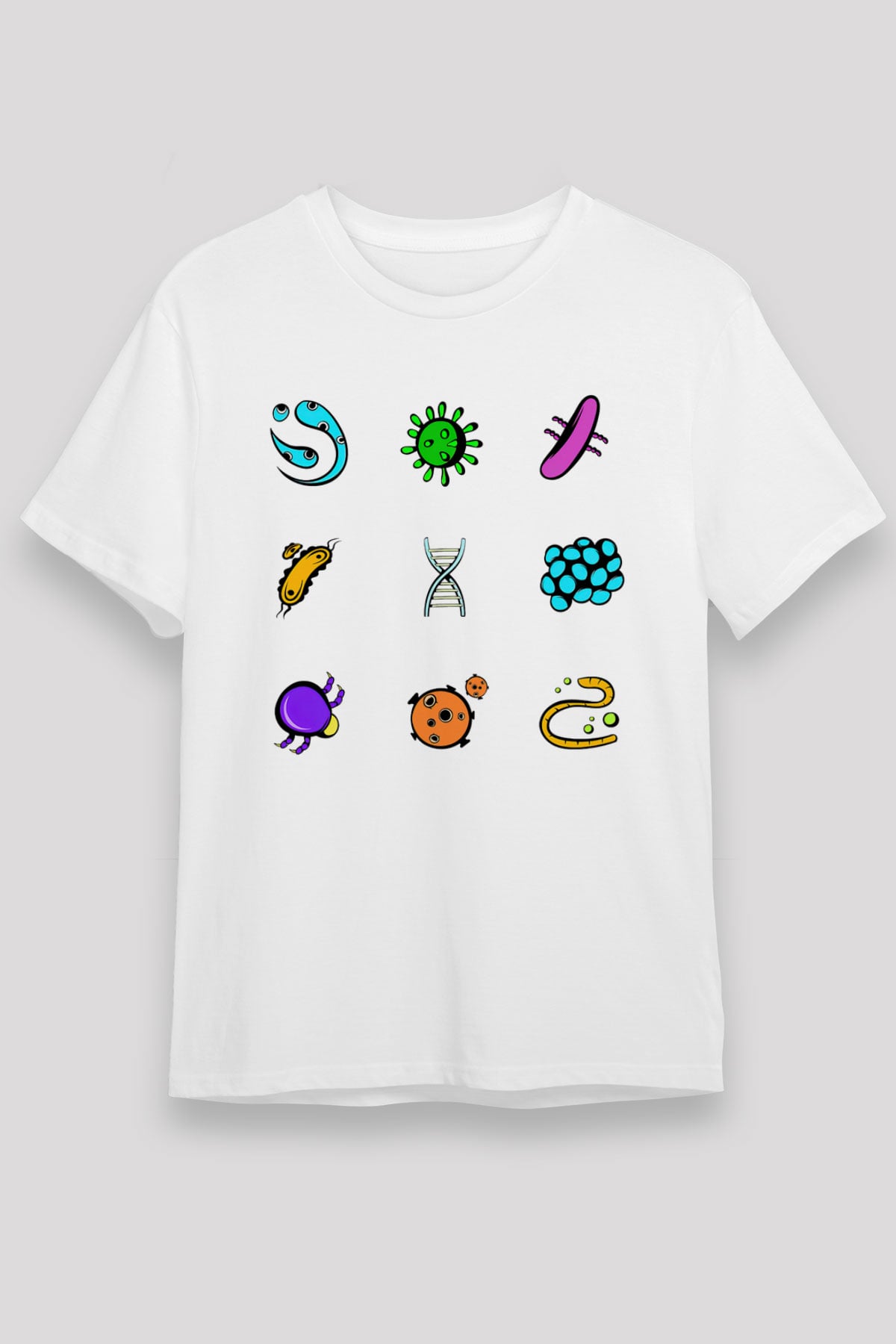 Mikrobiyolog Beyaz Unisex Tişört T-Shirt - TişörtFabrikası
