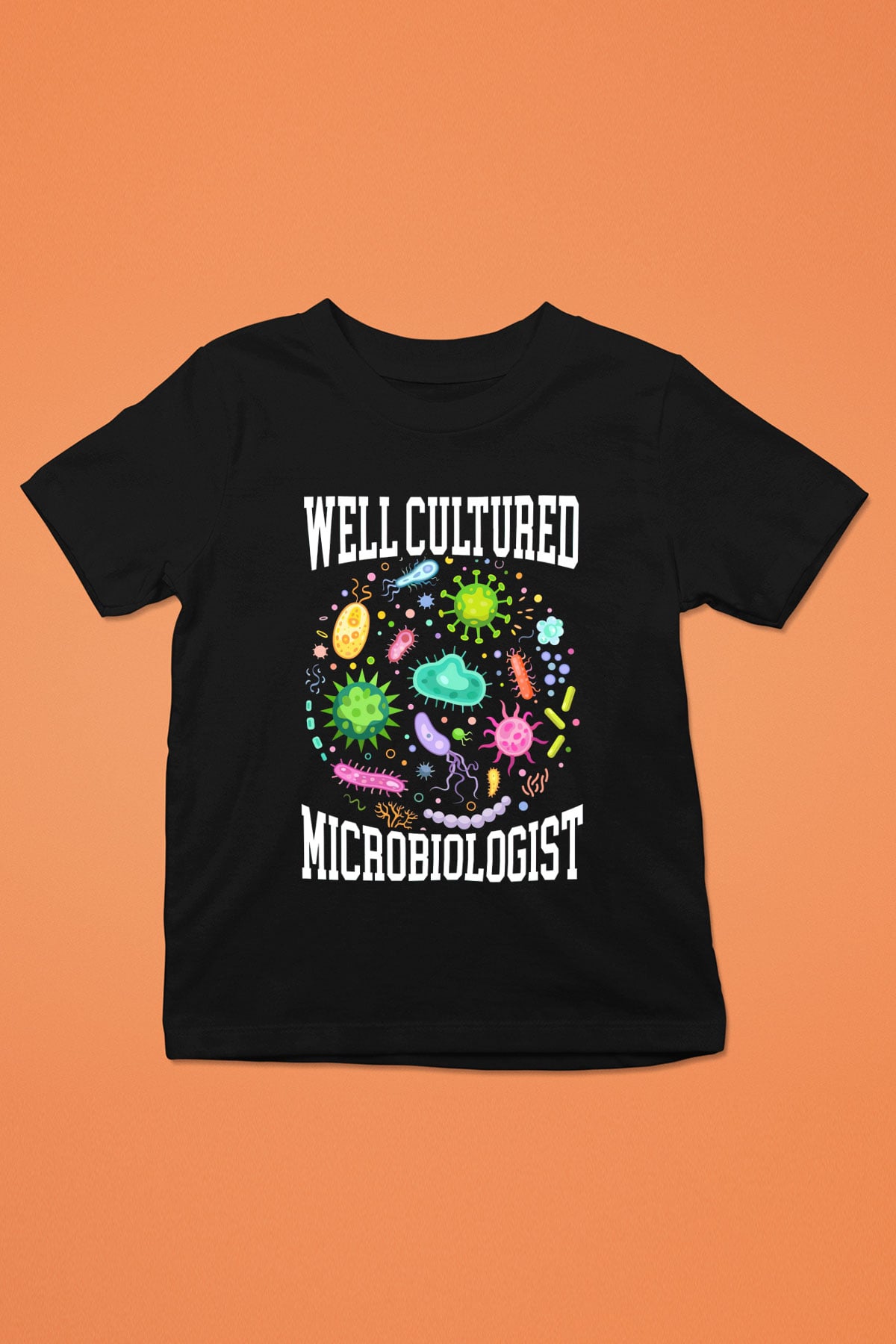 Mikrobiyolog Siyah Unisex Çocuk Tişört
