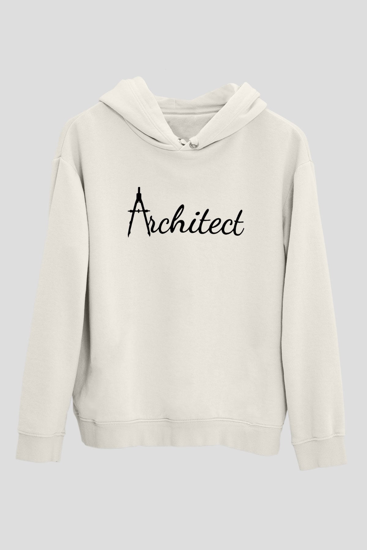 Mimar Beyaz Unisex Hoodie