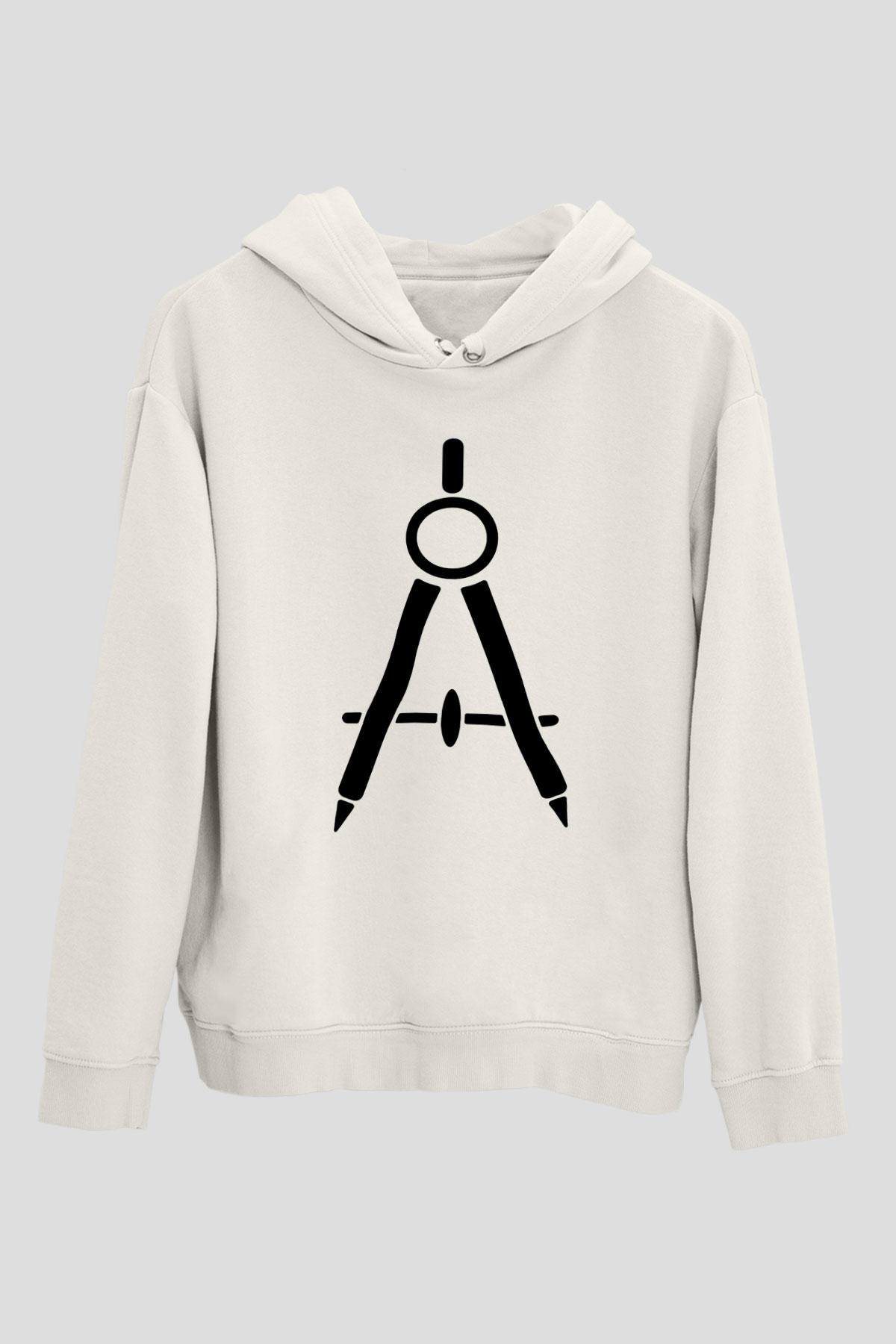 Mimar Beyaz Unisex Hoodie