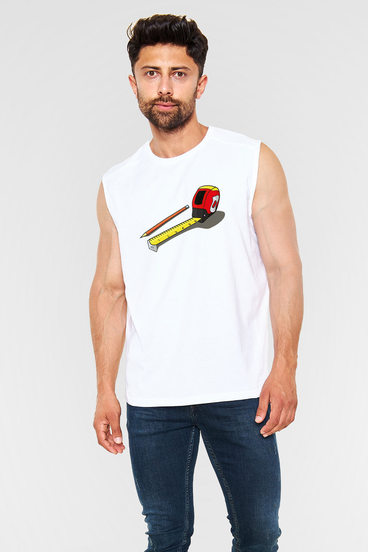 Mimar Beyaz Unisex Kolsuz Tişört