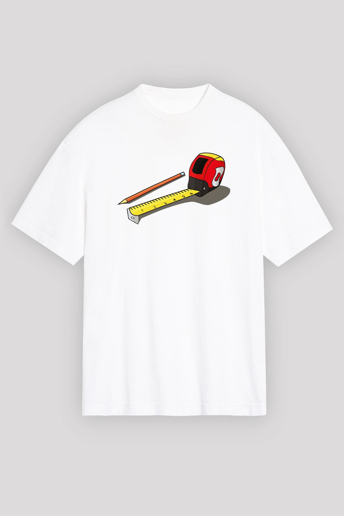 Mimar Beyaz Unisex Oversize Tişört T-Shirt