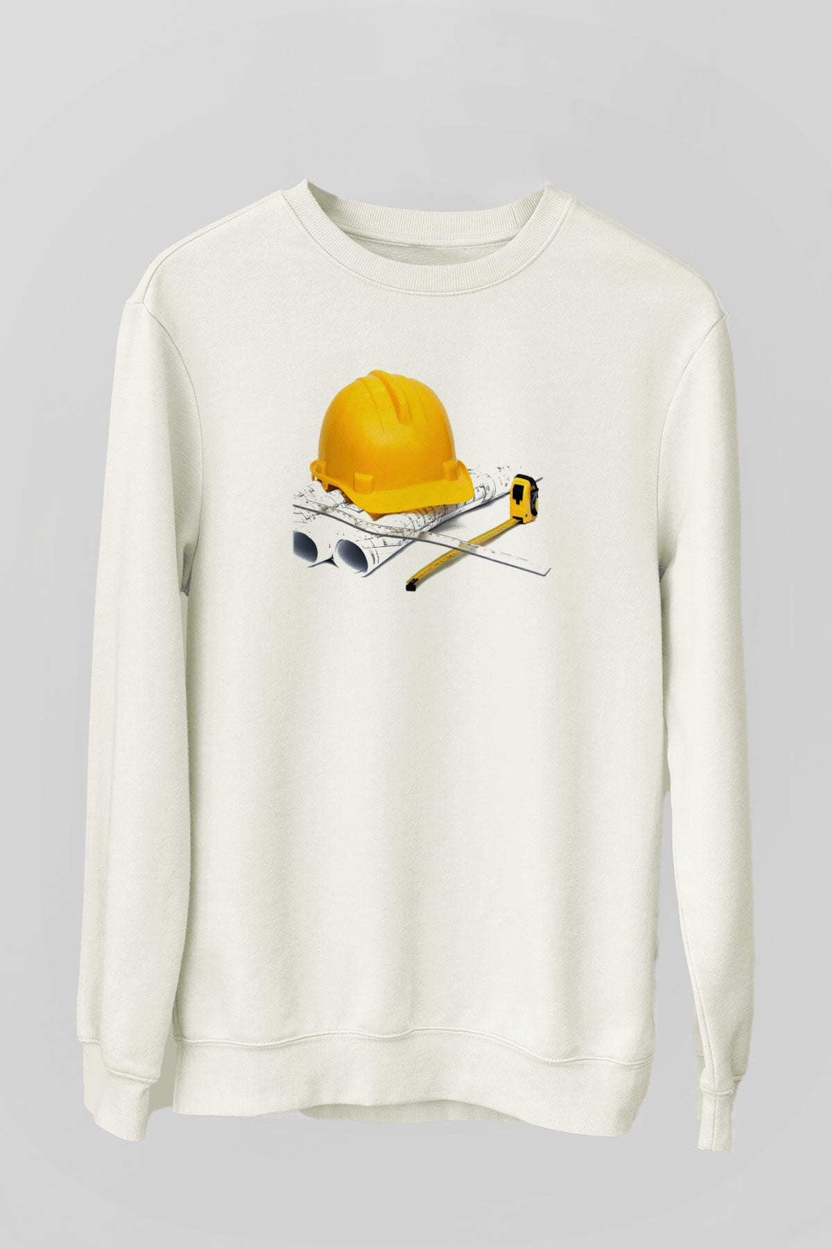 Mimar Beyaz Unisex Sweatshirt