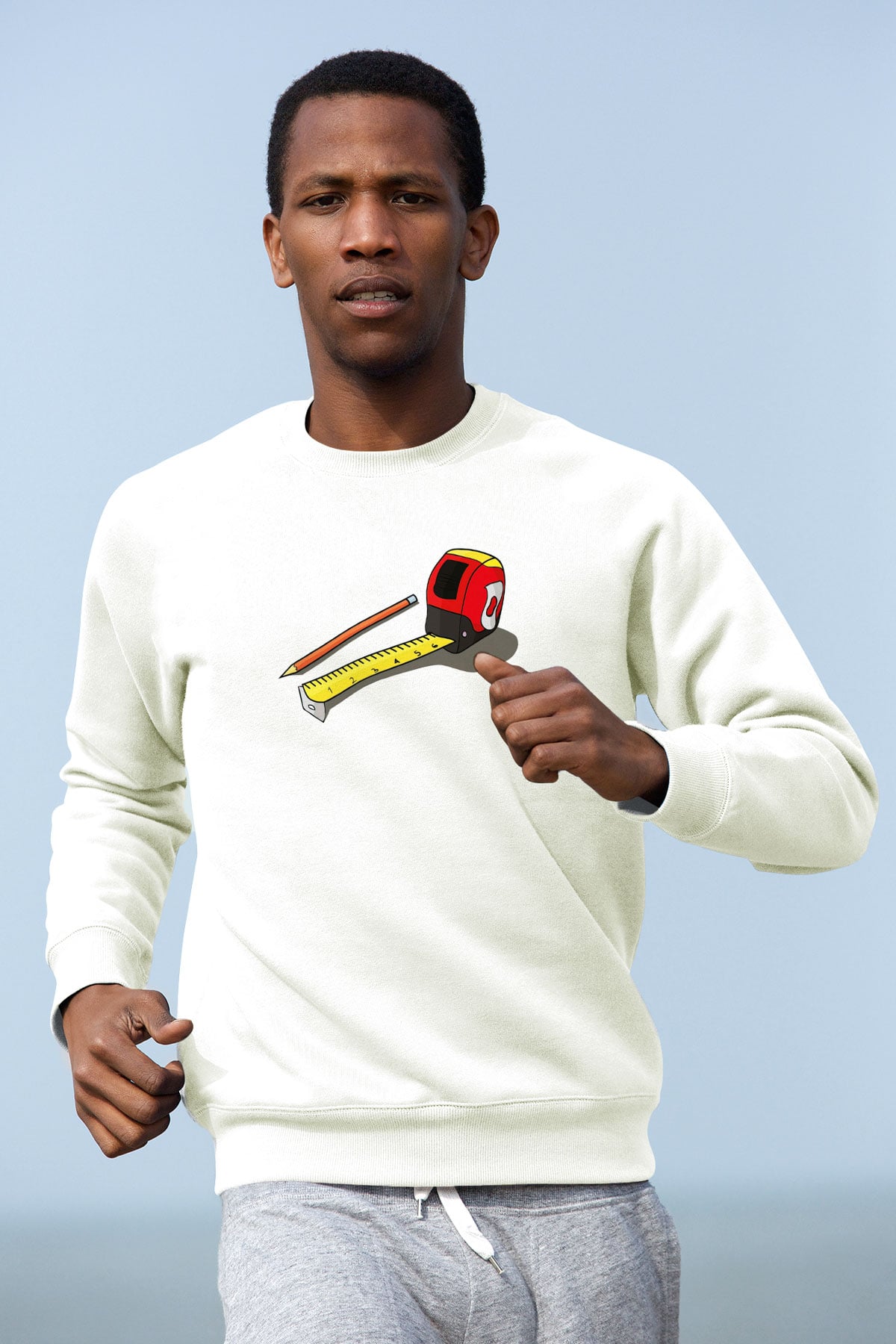 Mimar Beyaz Unisex Sweatshirt