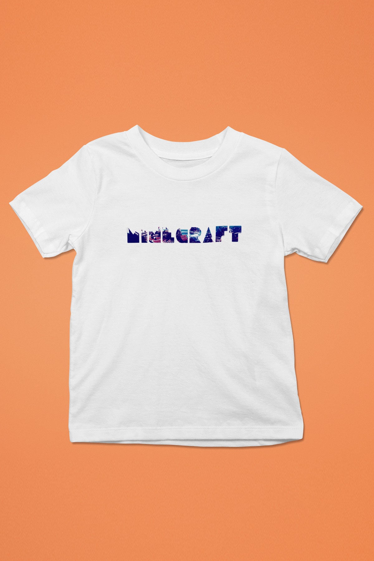 Minecraft Beyaz Unisex  Çocuk Tişört