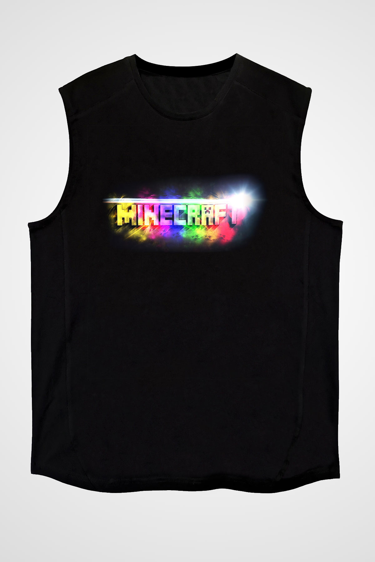 Minecraft Siyah Unisex Kolsuz Tişört