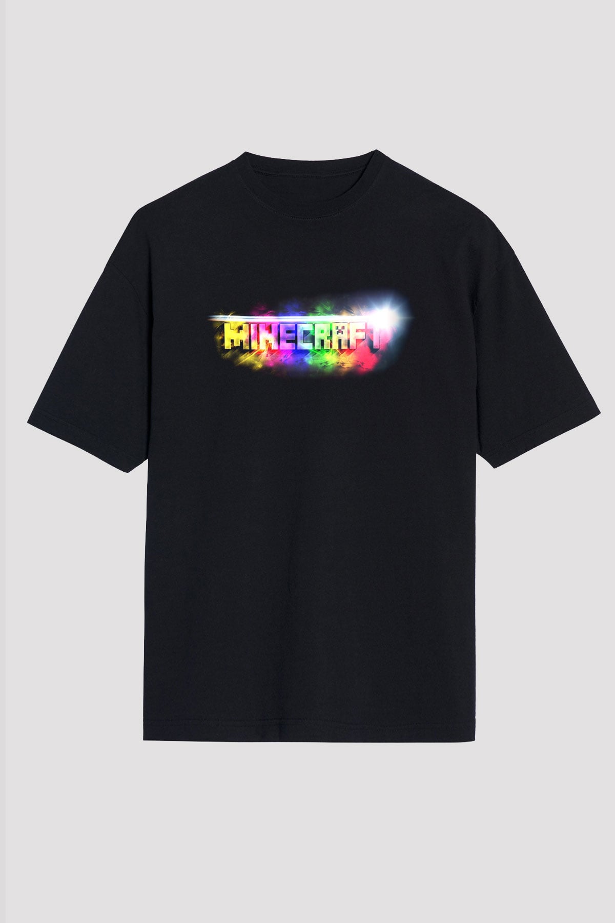 Minecraft Siyah Unisex Oversize Tişört