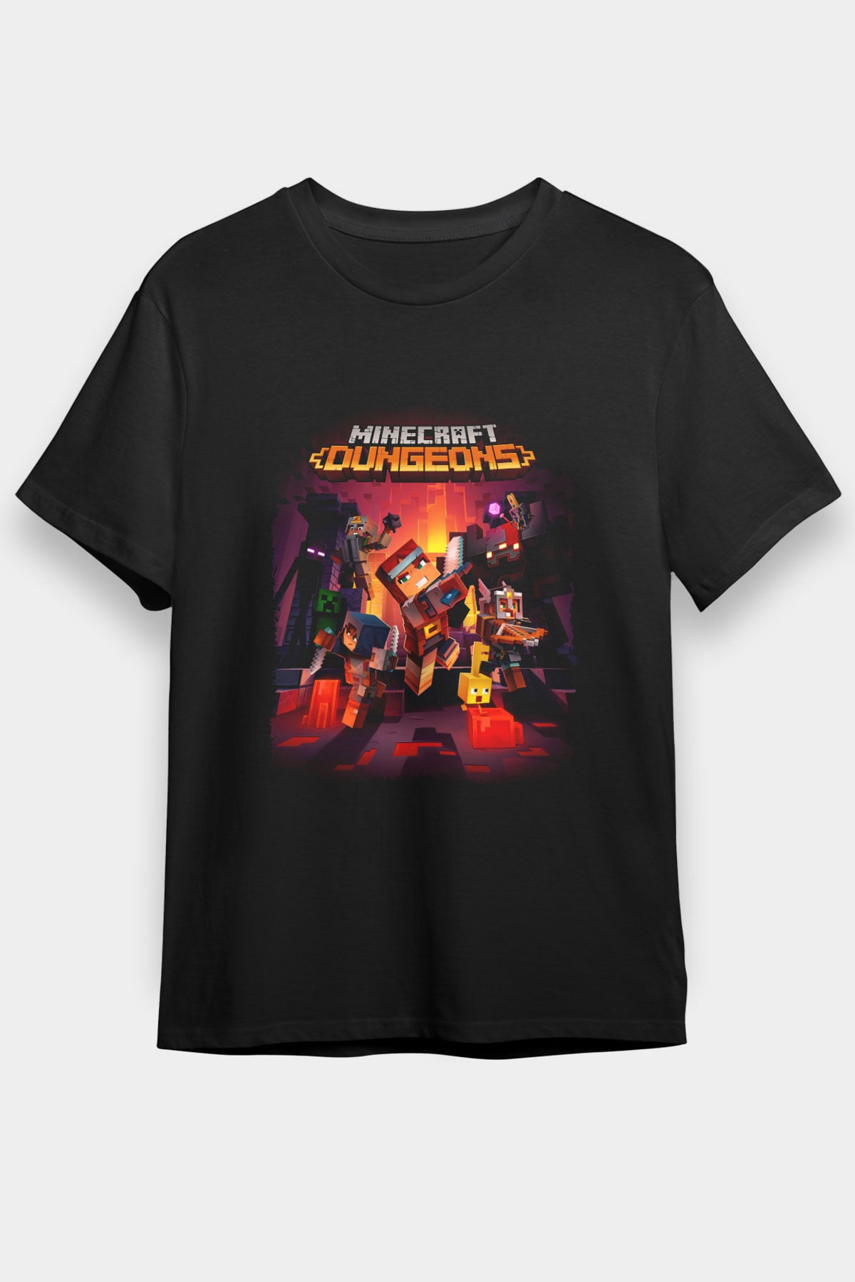 Minecraft Siyah Unisex Tişört
