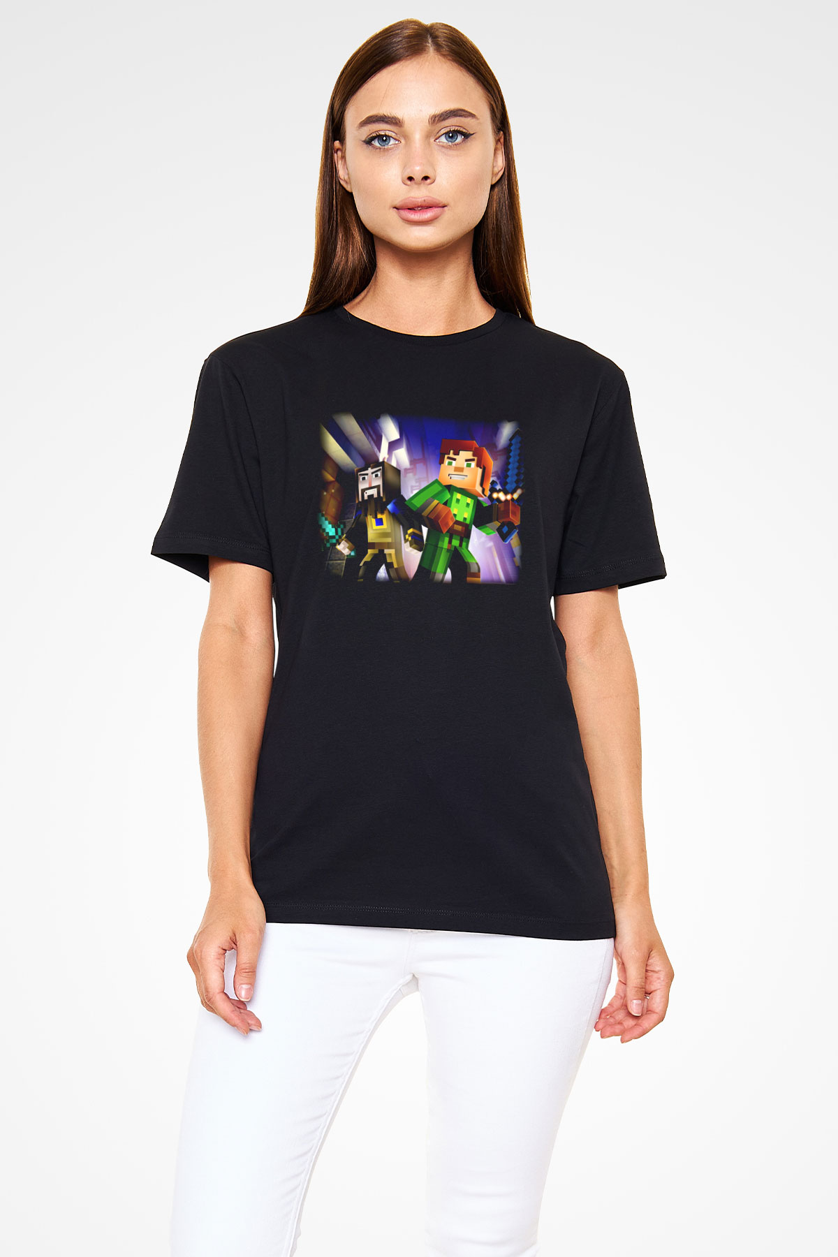 Minecraft Siyah Unisex Tişört T-Shirt