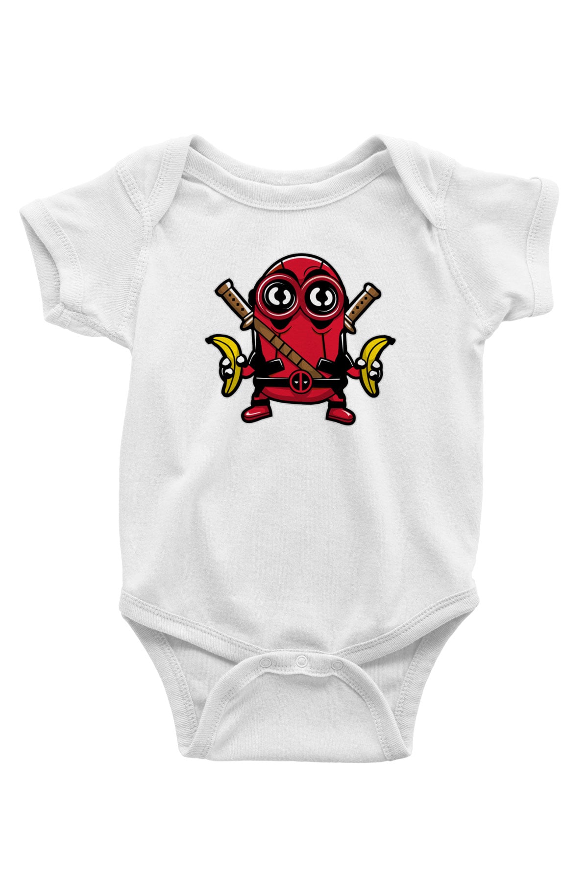 Minionpool Baskılı Beyaz Unisex Bebek Body - Zıbın