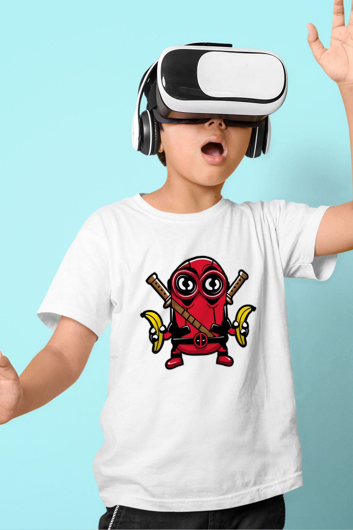 Minionpool Baskılı Beyaz Unisex Çocuk Tişört