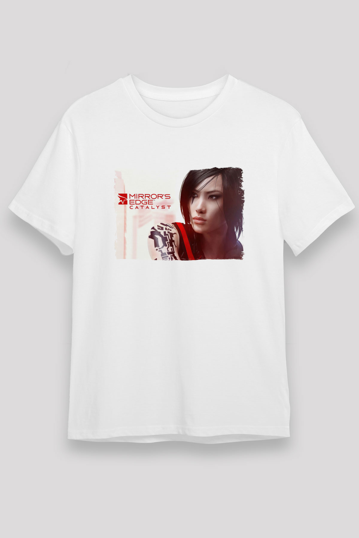 Mirror's Edge Beyaz Unisex Tişört T-Shirt