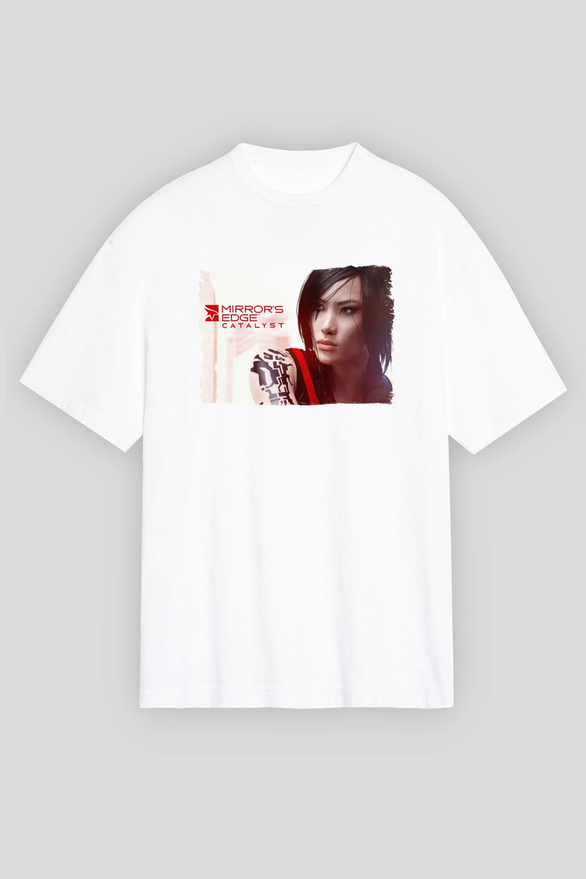 Mirror's Edge Beyaz Unisex Tişört T-Shirt
