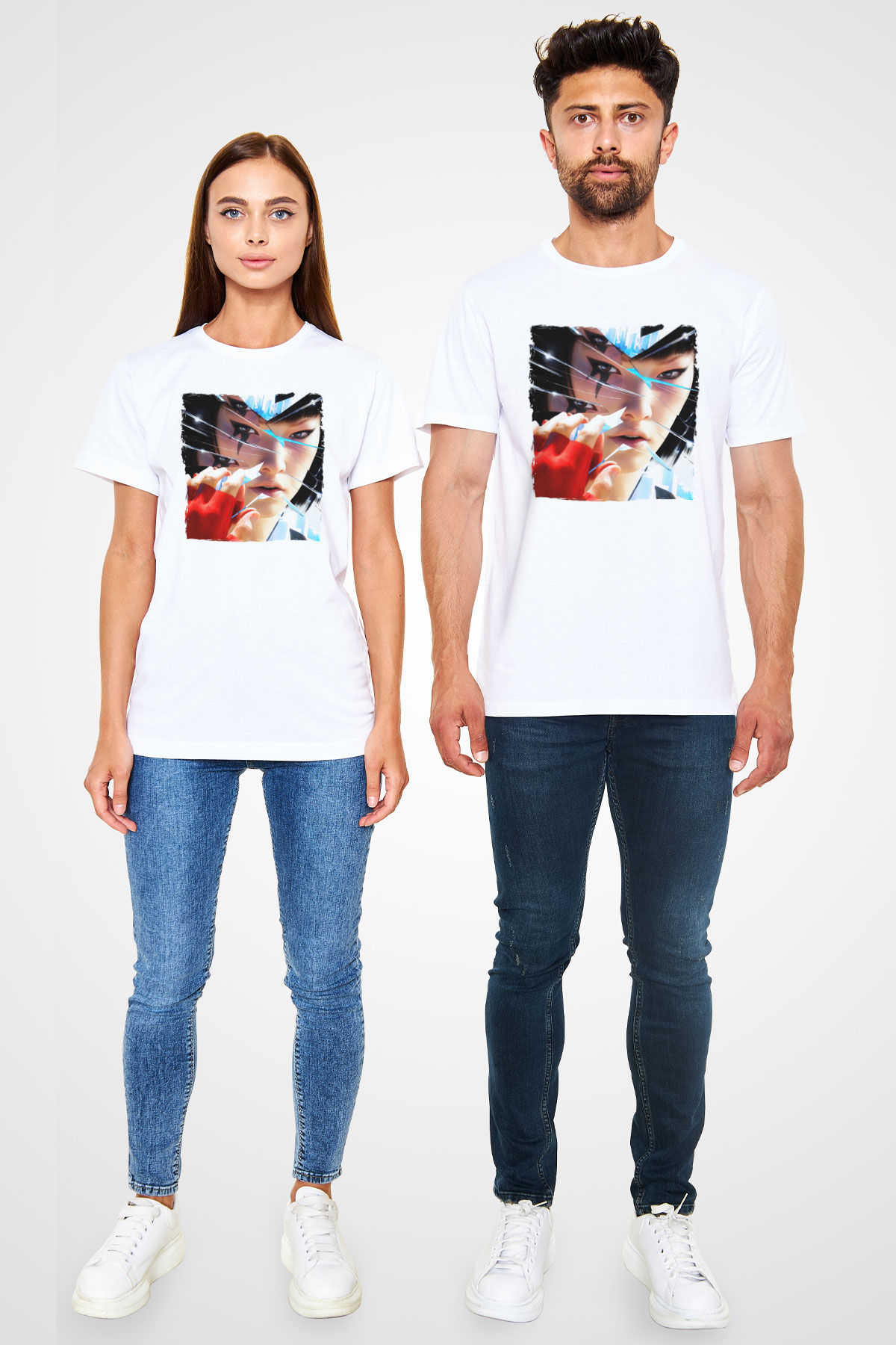 Mirror's Edge Beyaz Unisex Tişört T-Shirt