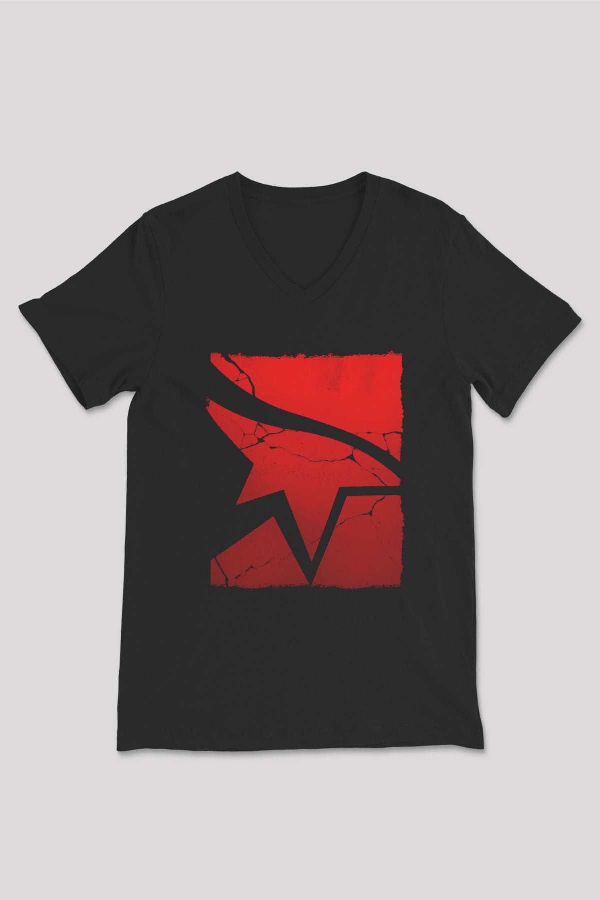 Mirror's Edge Siyah Unisex V Yaka Tişört