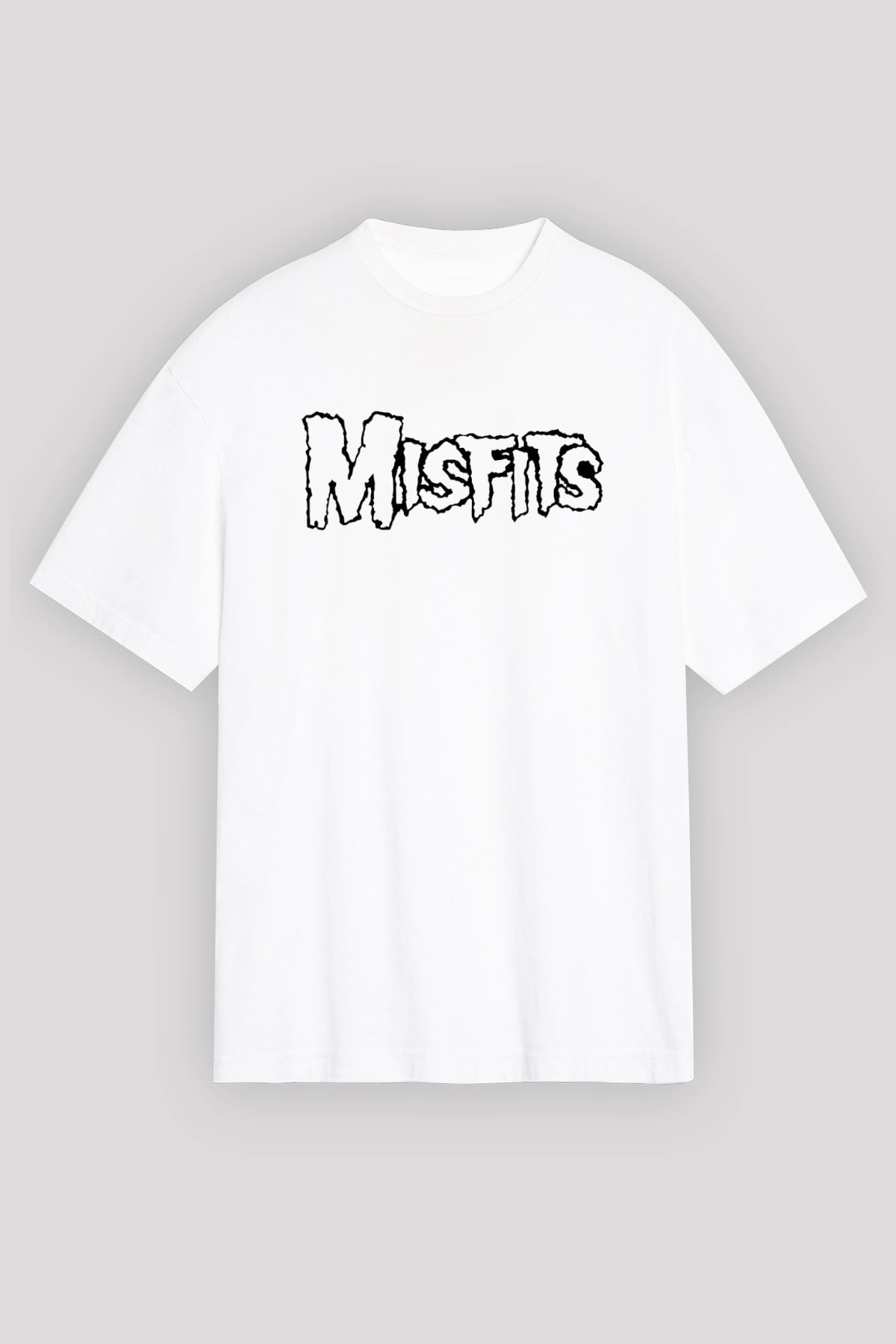 Misfits Beyaz Unisex Oversize Tişört T-Shirt
