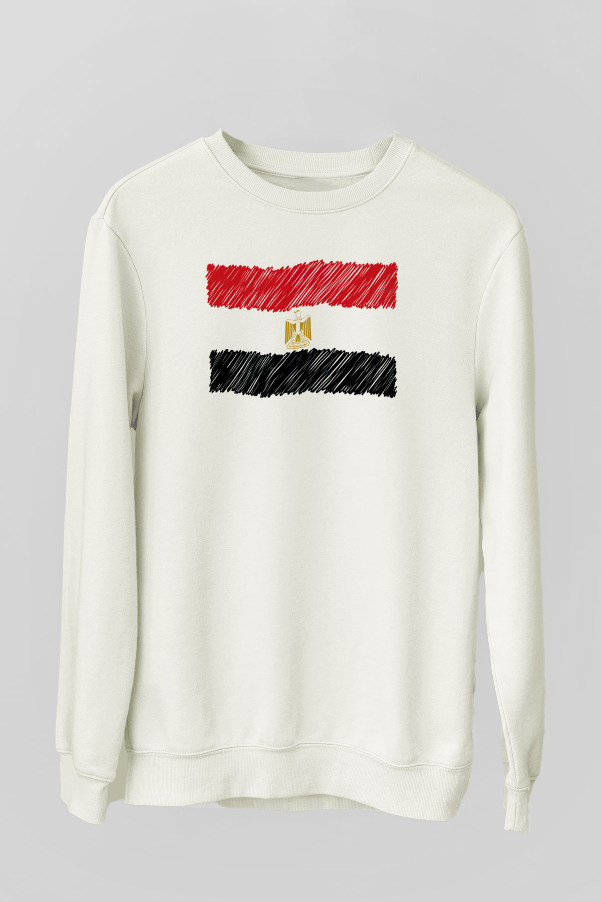 Mısır Beyaz Unisex Sweatshirt