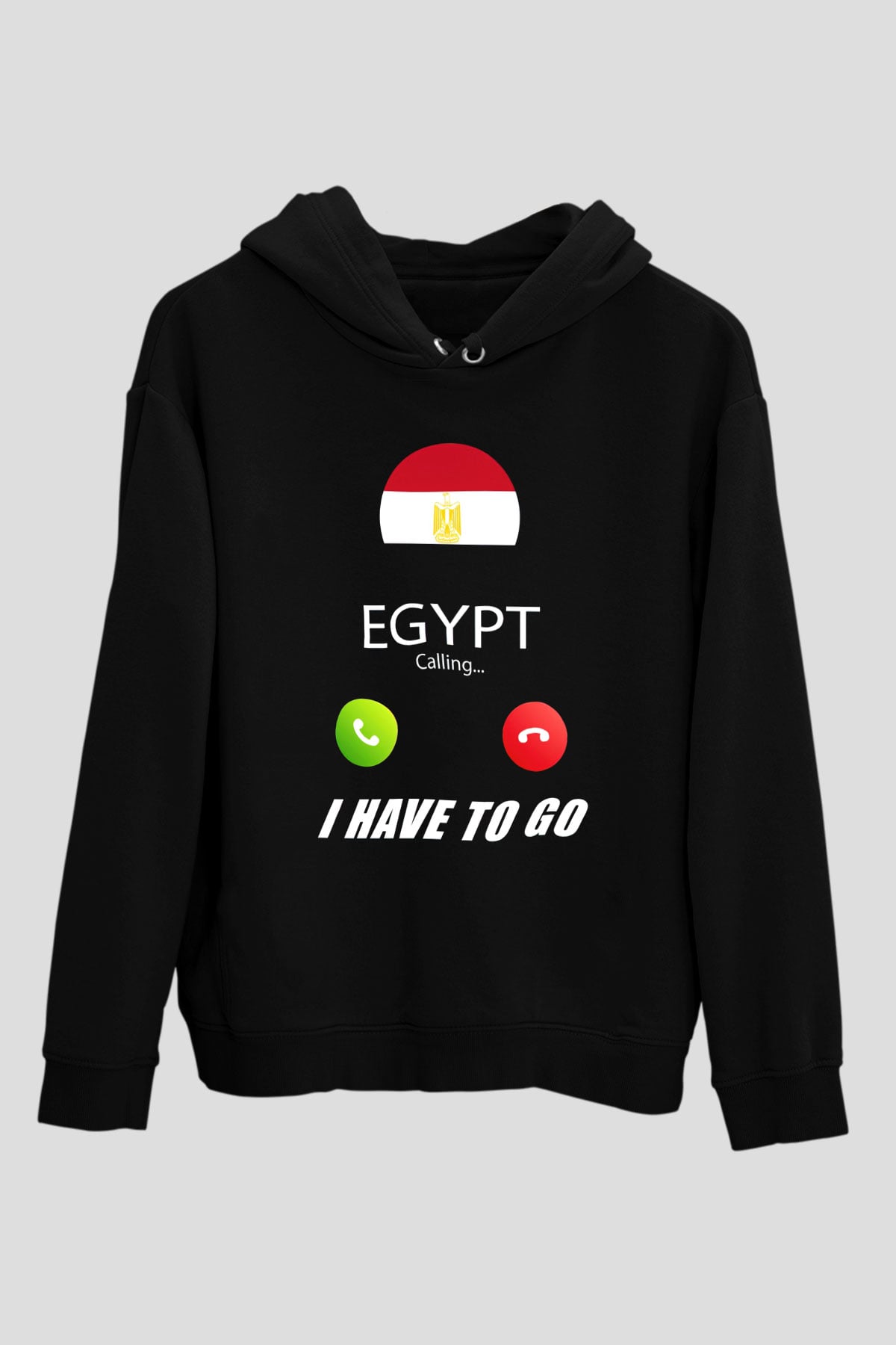 Mısır Siyah Unisex Hoodie