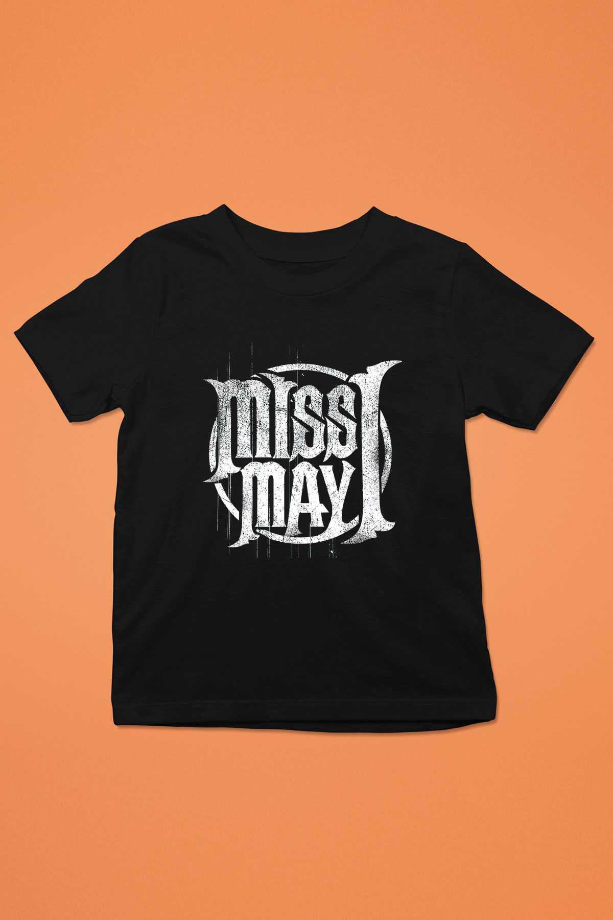 Miss May I Baskılı Siyah Unisex Çocuk Tişört