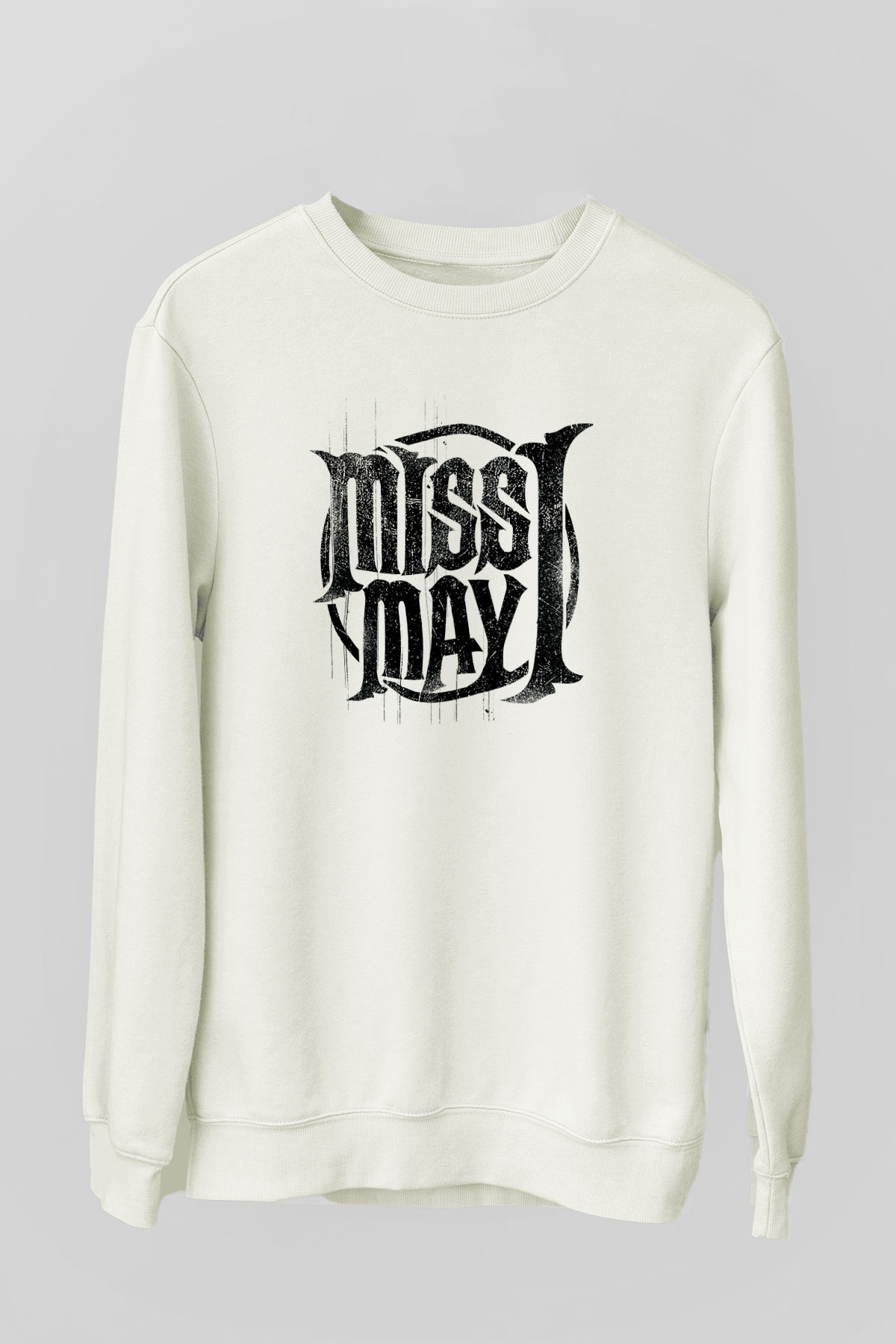Miss May I Beyaz Unisex Sweatshirt