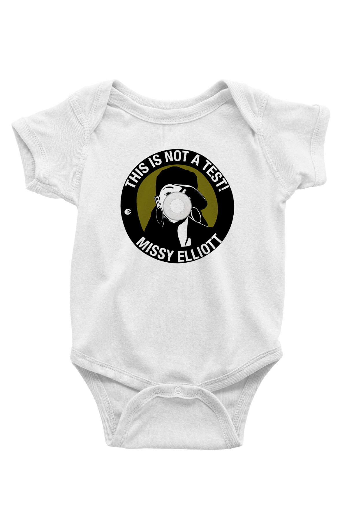 Missy Elliott Baskılı Beyaz Unisex Bebek Body - Zıbın