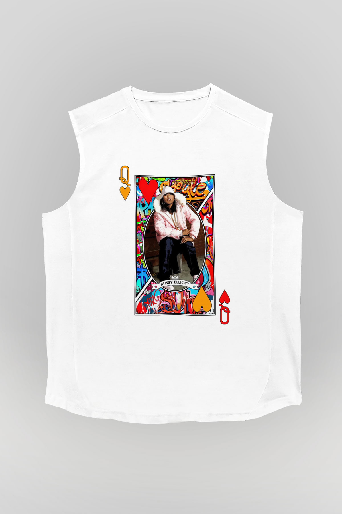 Missy Elliott Beyaz Unisex Kolsuz Tişört