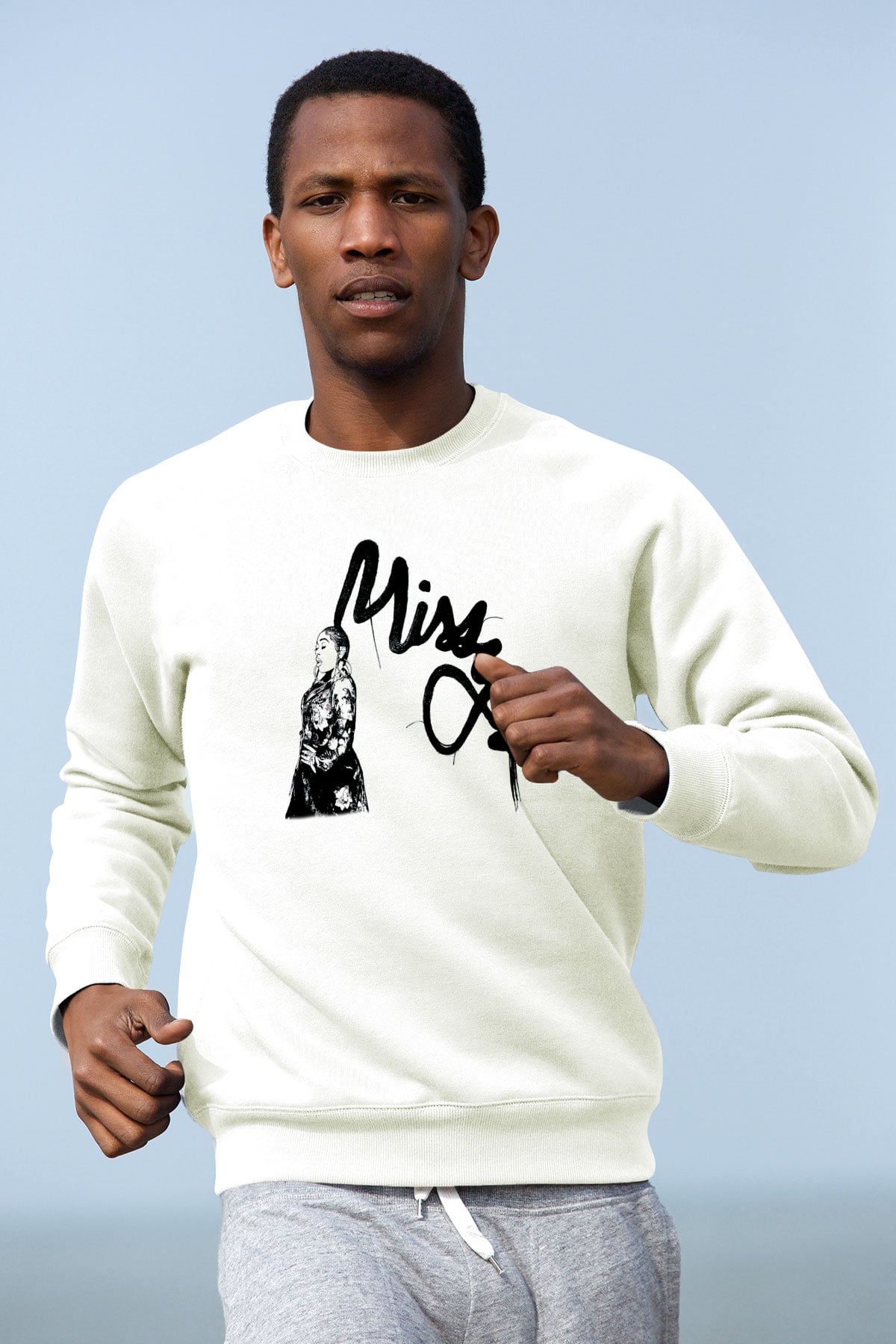 Missy Elliott Beyaz Unisex Sweatshirt