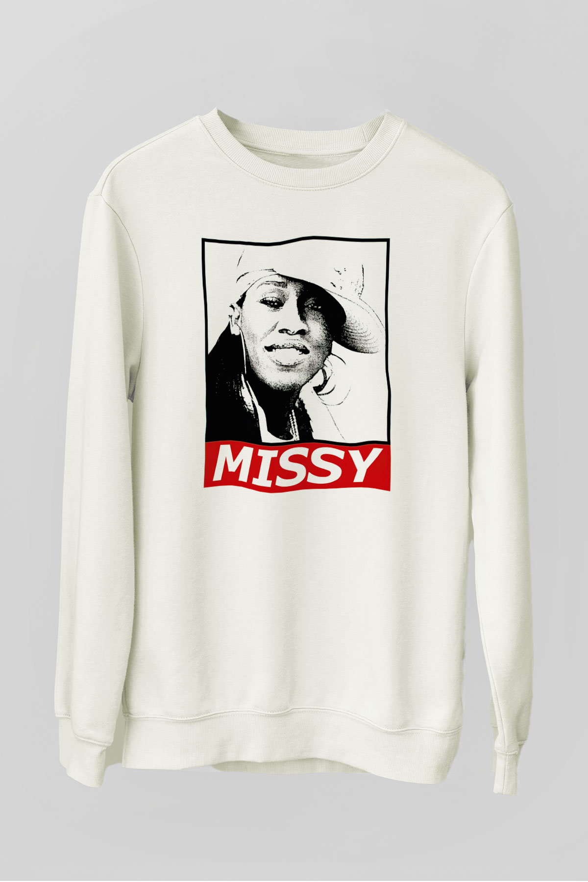 Missy Elliott Beyaz Unisex Sweatshirt