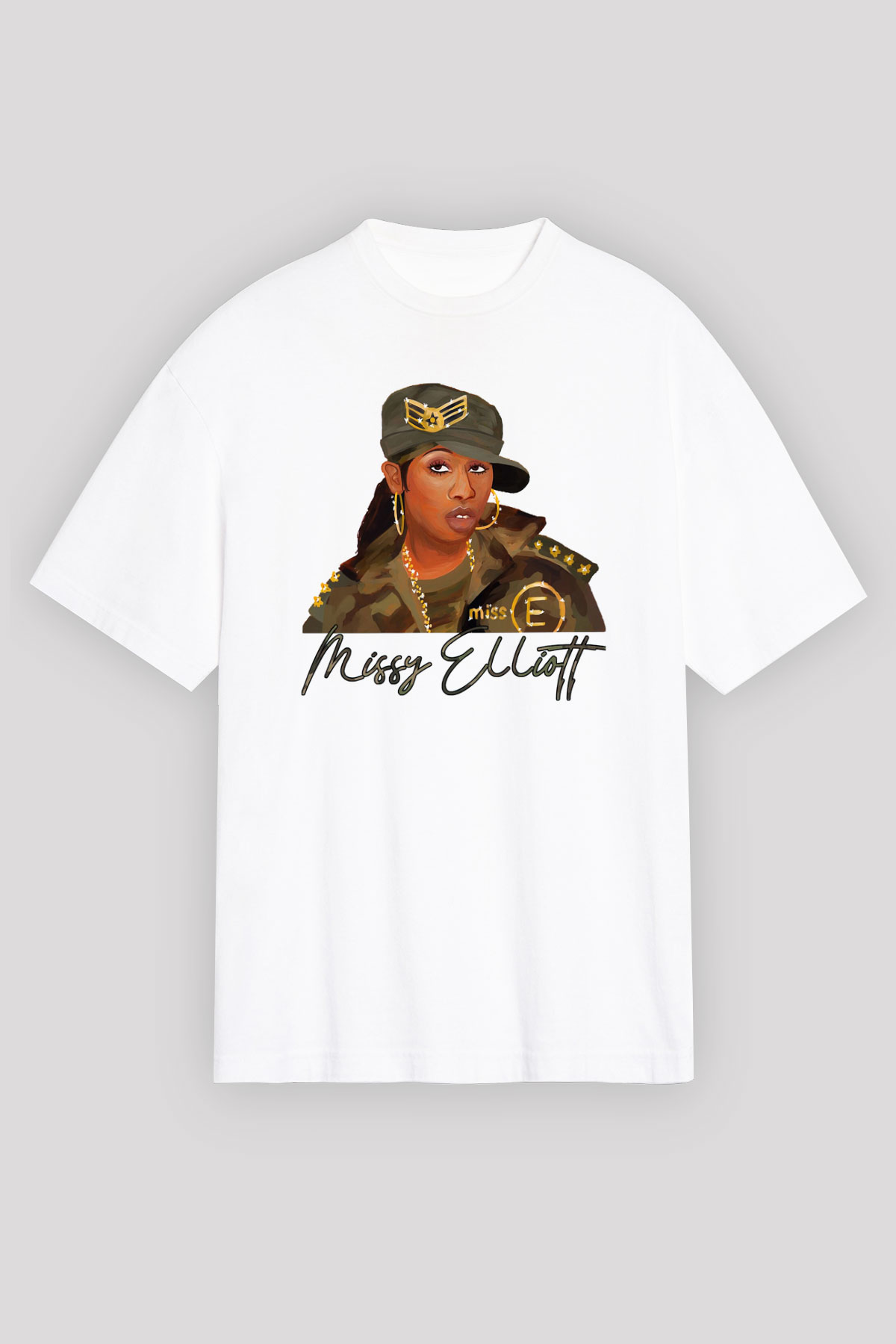 Missy Elliott Beyaz Unisex Tişört T-Shirt - TişörtFabrikası