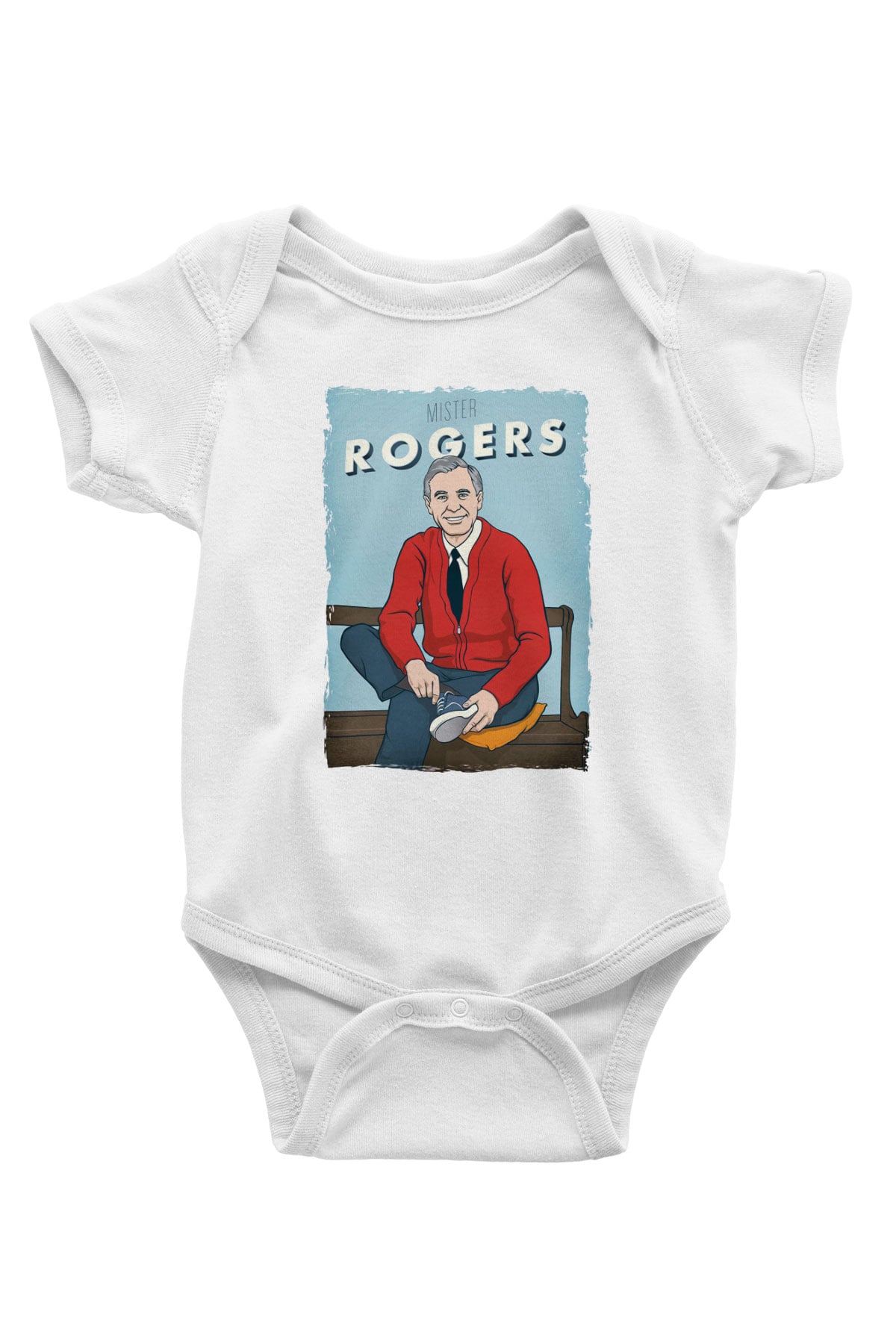 Mister Rogers Neighborhood Beyaz Bebek Body - Zıbın