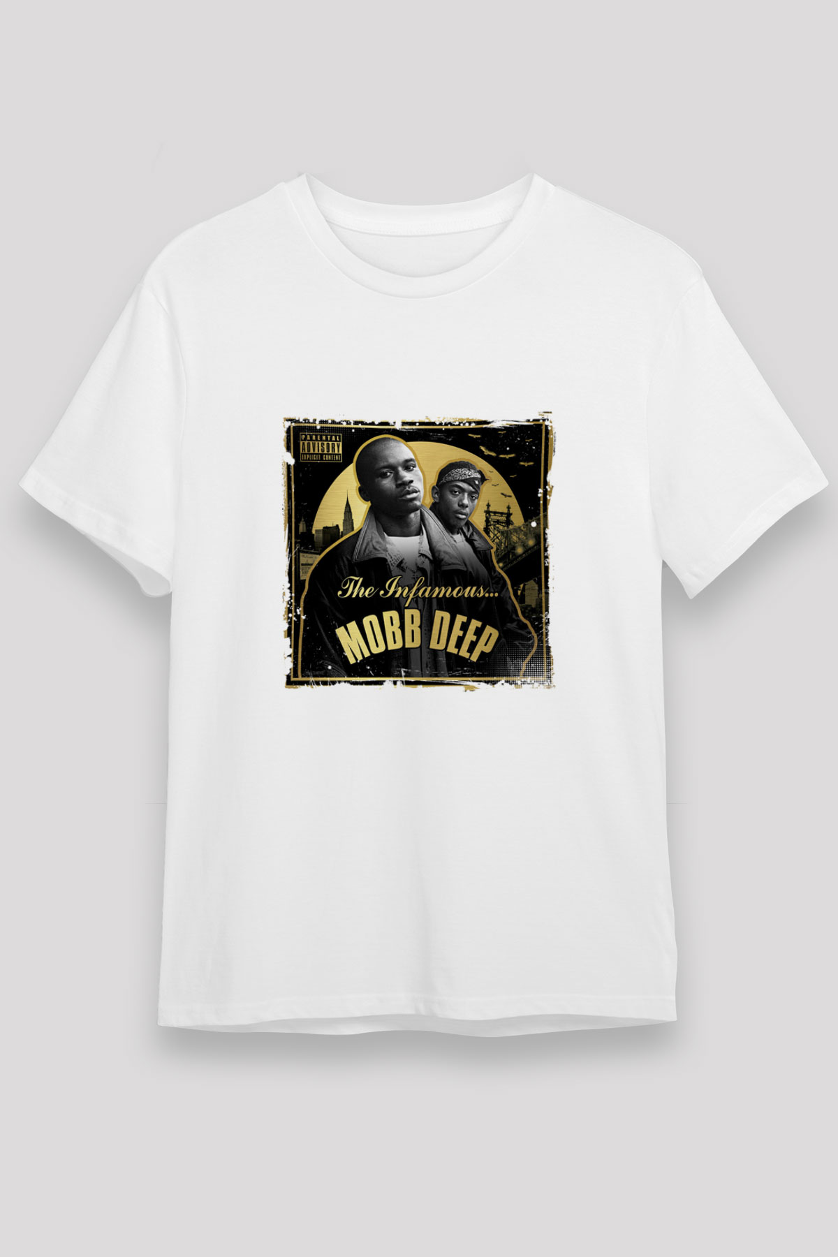 Mobb Deep Baskılı Unisex Beyaz Tişört