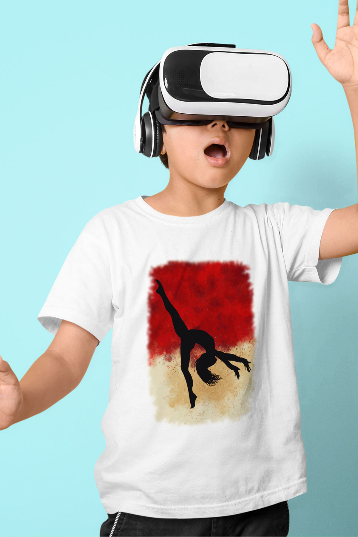 Modern Dans Beyaz Unisex Çocuk Tişört