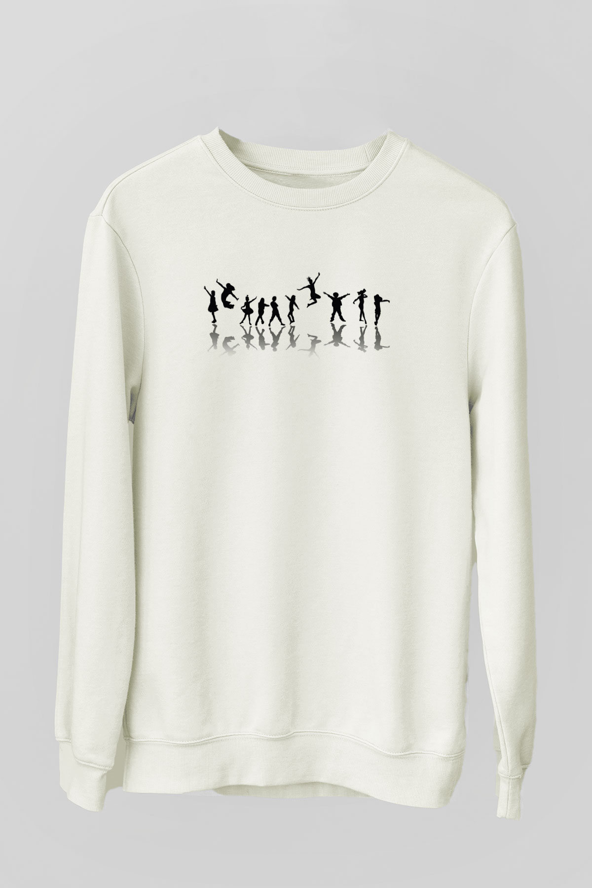 Modern Dans Beyaz Unisex Sweatshirt
