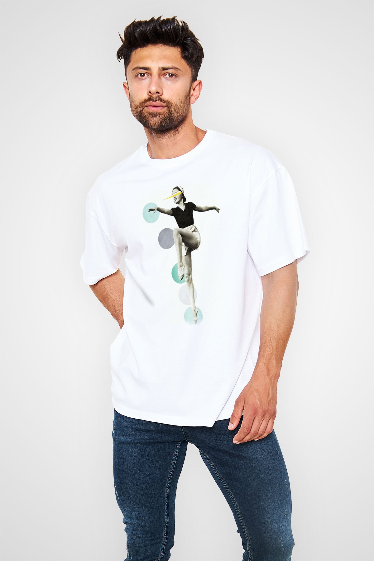 Modern Dans Beyaz Unisex Tişört T-Shirt - TişörtFabrikası