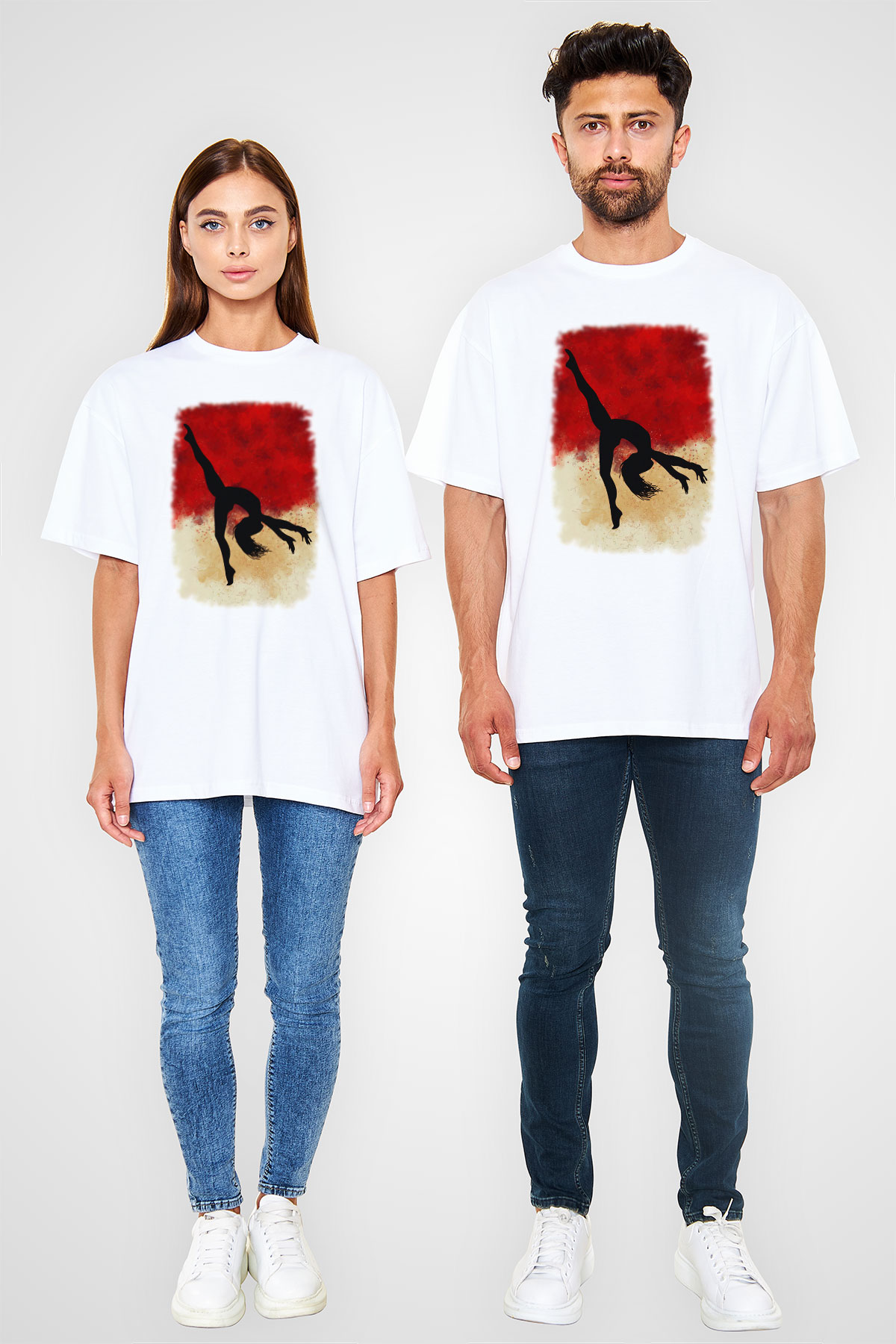Modern Dans Beyaz Unisex Tişört T-Shirt - TişörtFabrikası