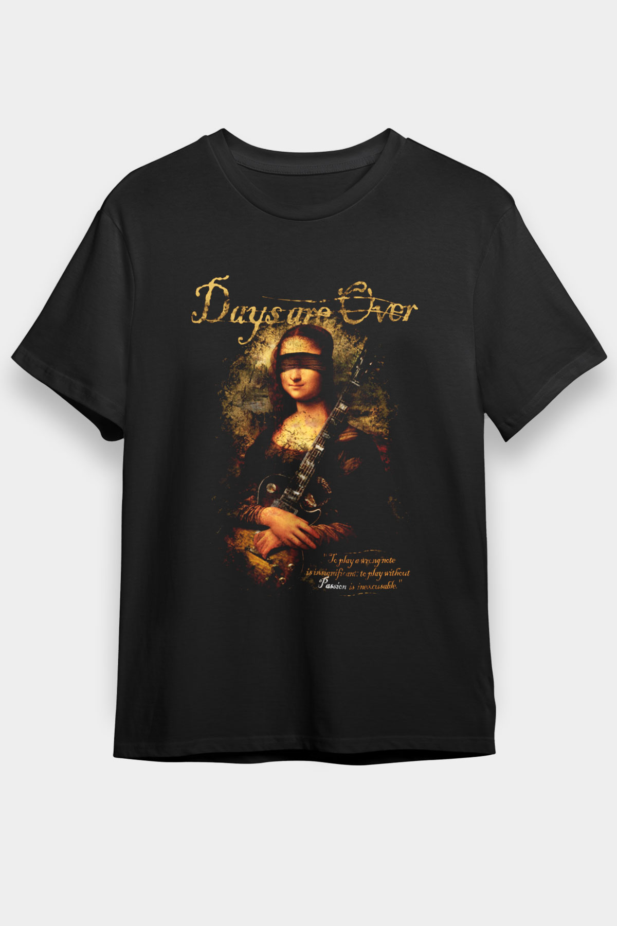 Mona Lisa Siyah Unisex Tişört T-Shirt - TişörtFabrikası