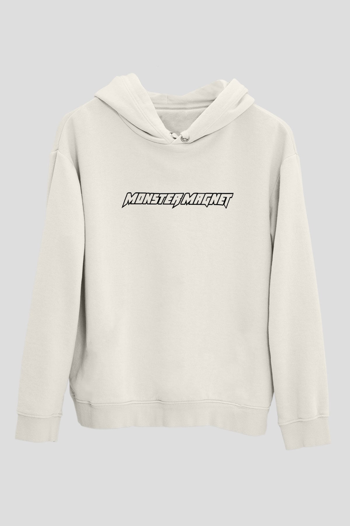 Monster Magnet Beyaz Unisex Kapşonlu Sweatshirt
