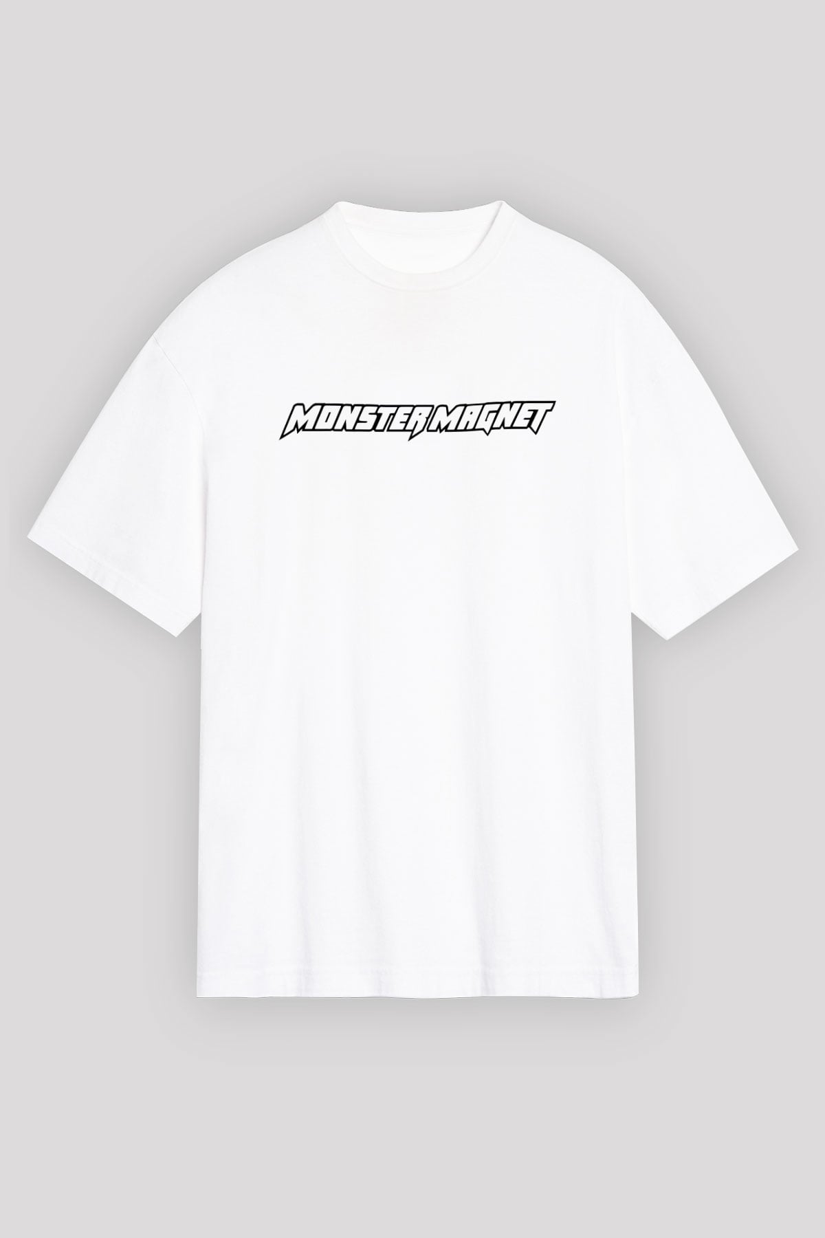 Monster Magnet Beyaz Unisex Oversize Tişört T-Shirt