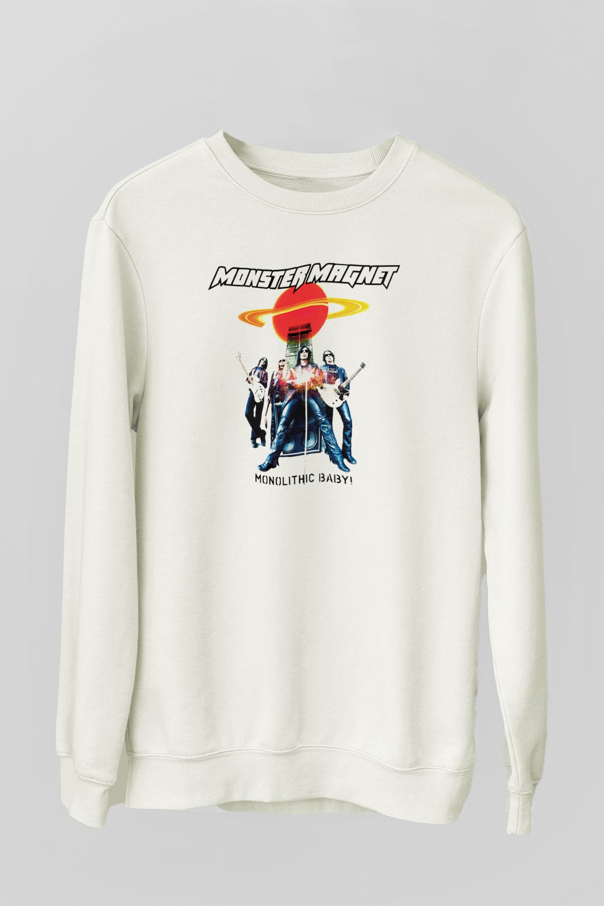 Monster Magnet Beyaz Unisex Sweatshirt